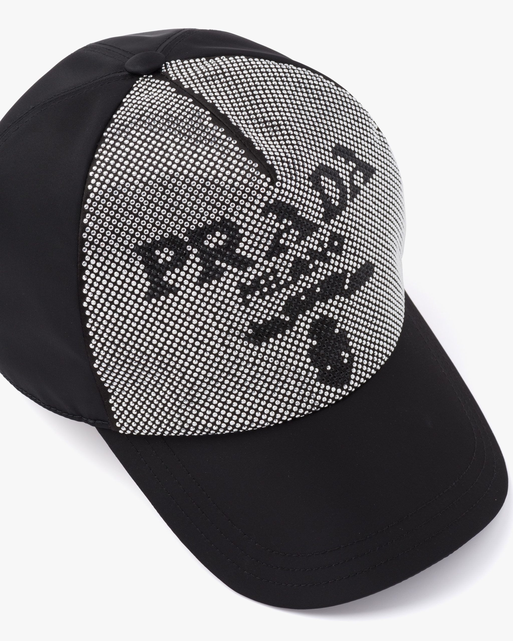 Black/steel Studded Re-Nylon baseball cap - Image 3