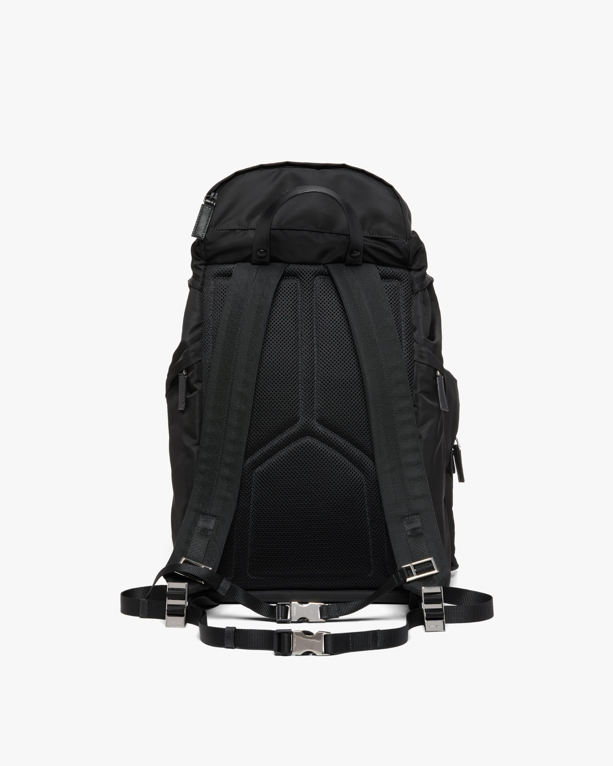Black Re-Nylon and Saffiano leather backpack - Image 4