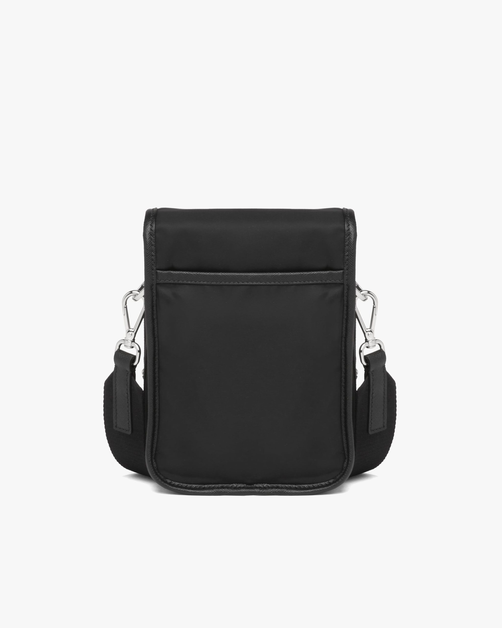 Black Re-Nylon and Saffiano leather shoulder bag - Image 4