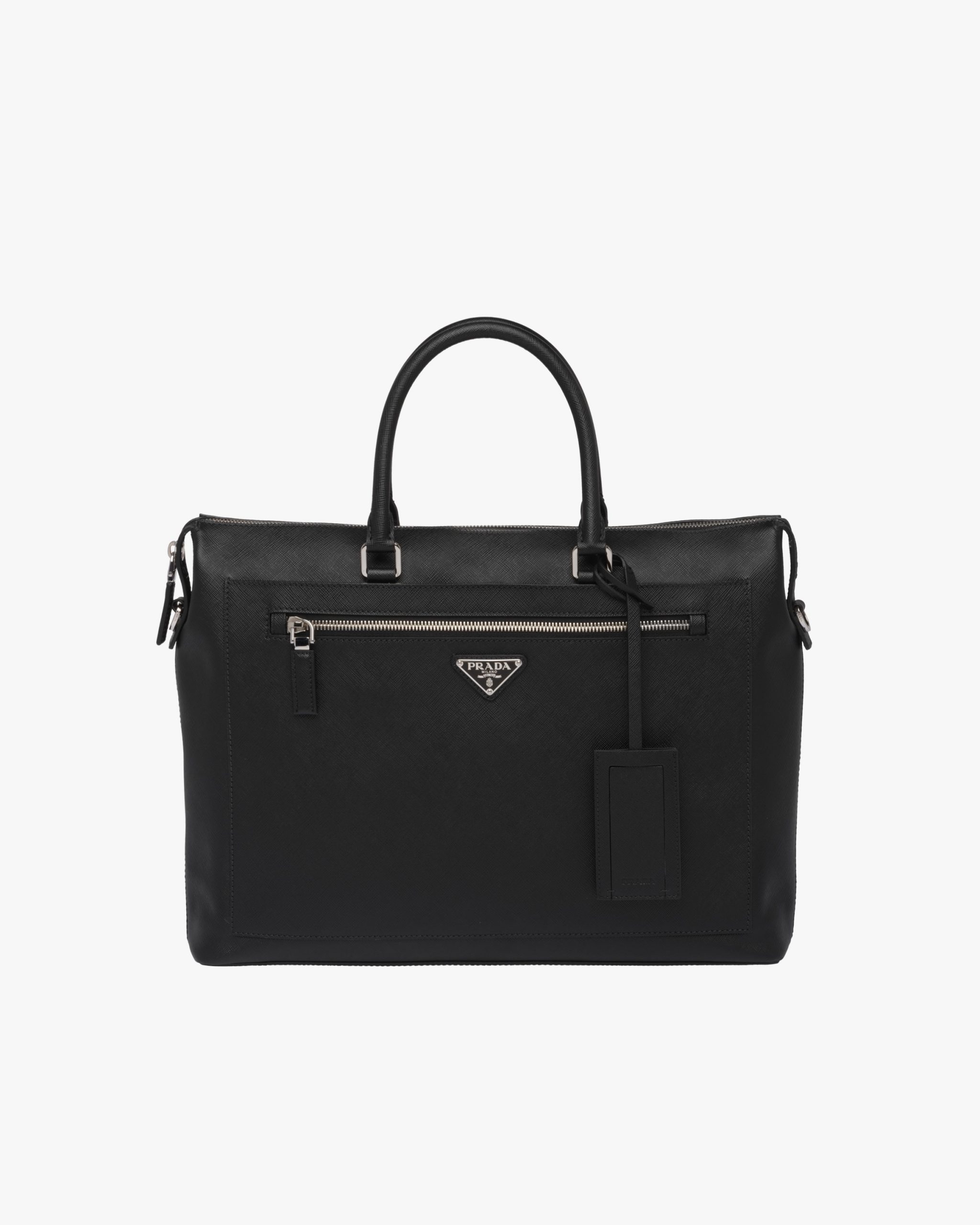 Black Saffiano Leather Tote Bag