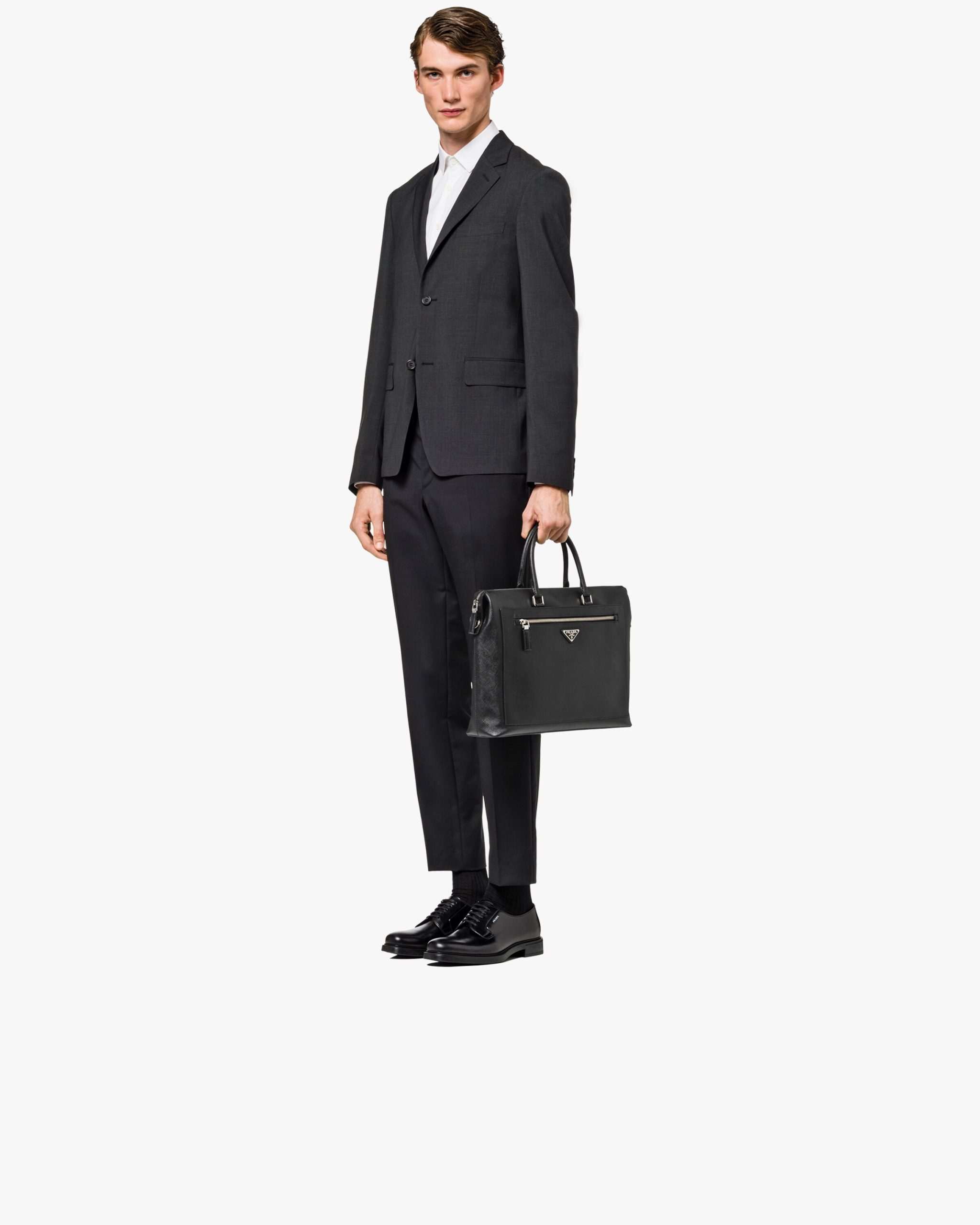 Black Saffiano Leather Tote Bag - Image 2