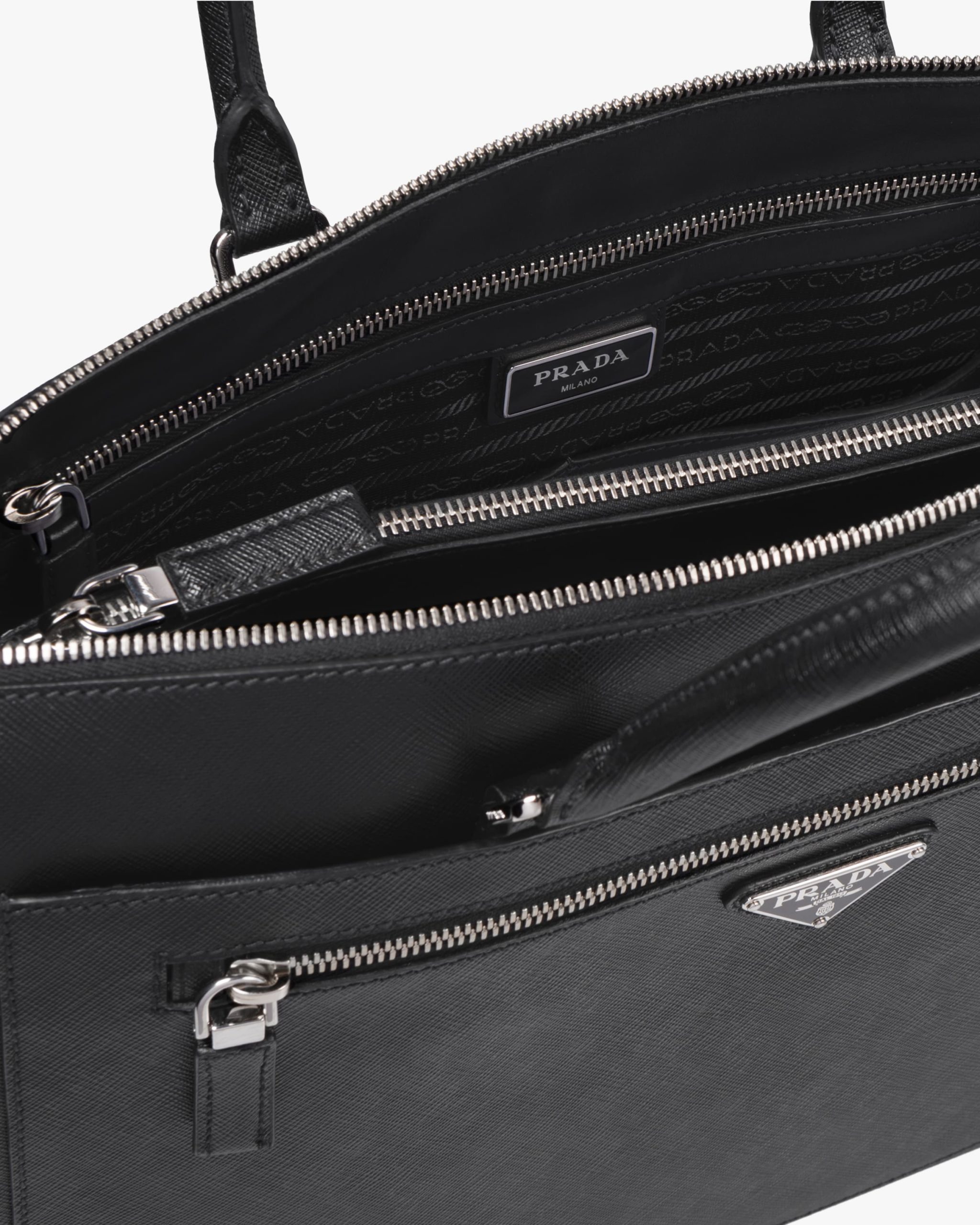 Black Saffiano Leather Tote Bag - Image 5