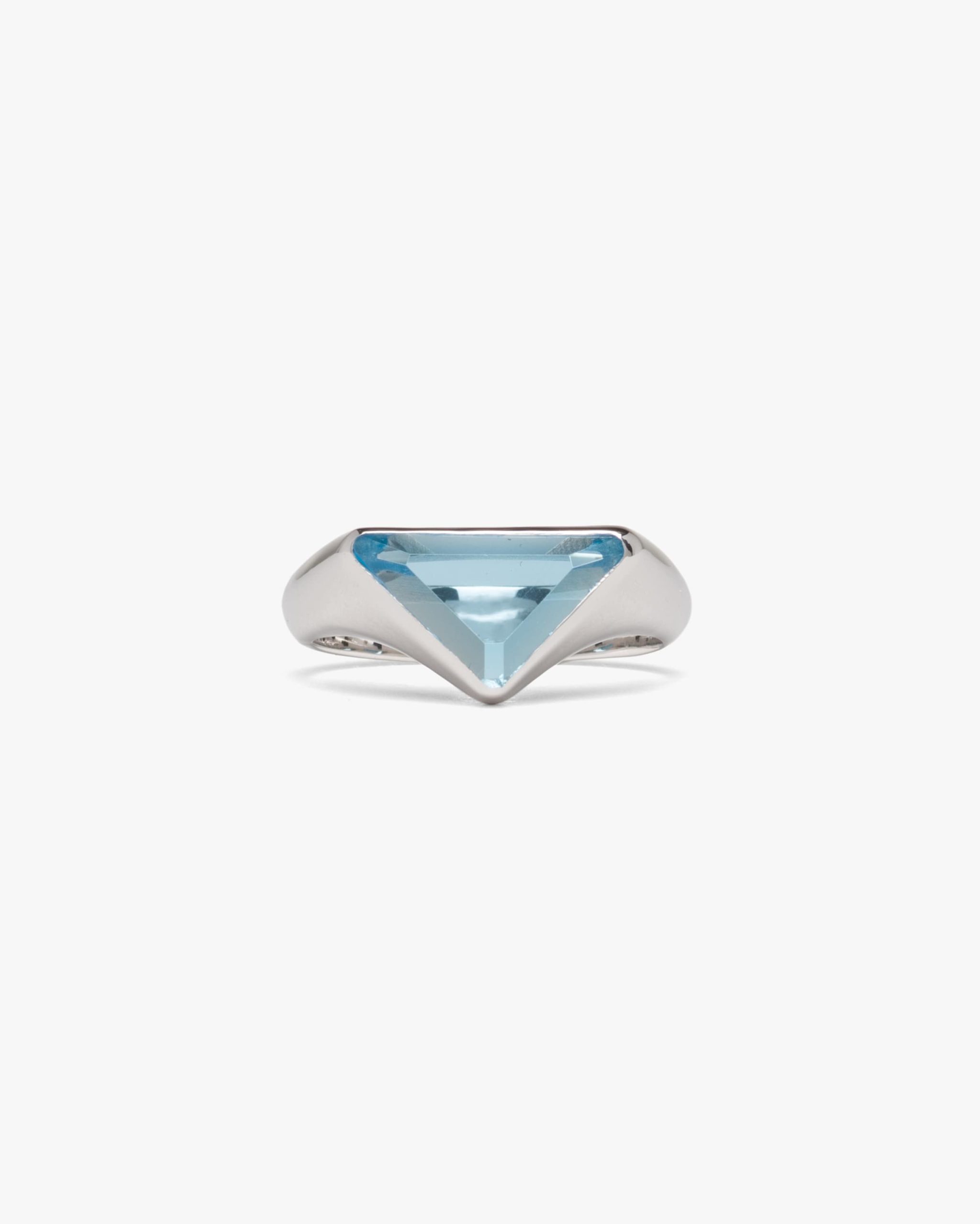 Silver/topaz Swiss Blue Topaz logo ring