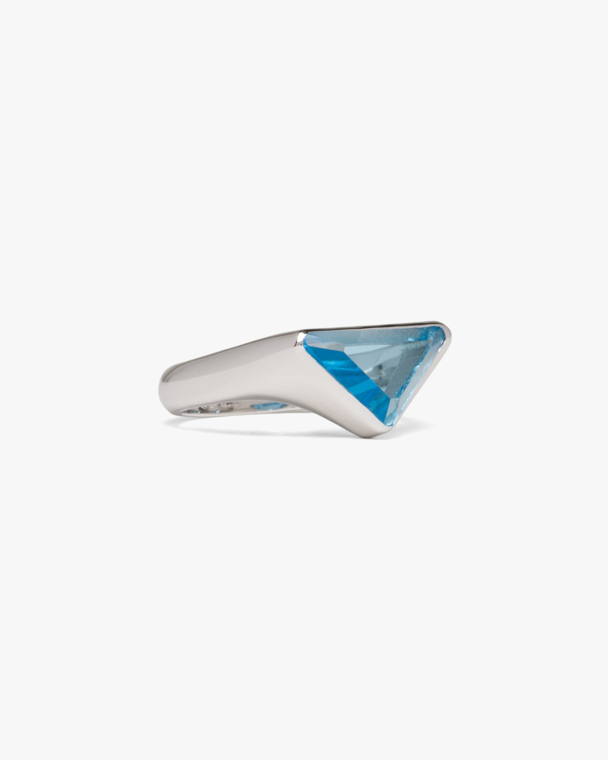 Silver/topaz Swiss Blue Topaz logo ring - Image 2