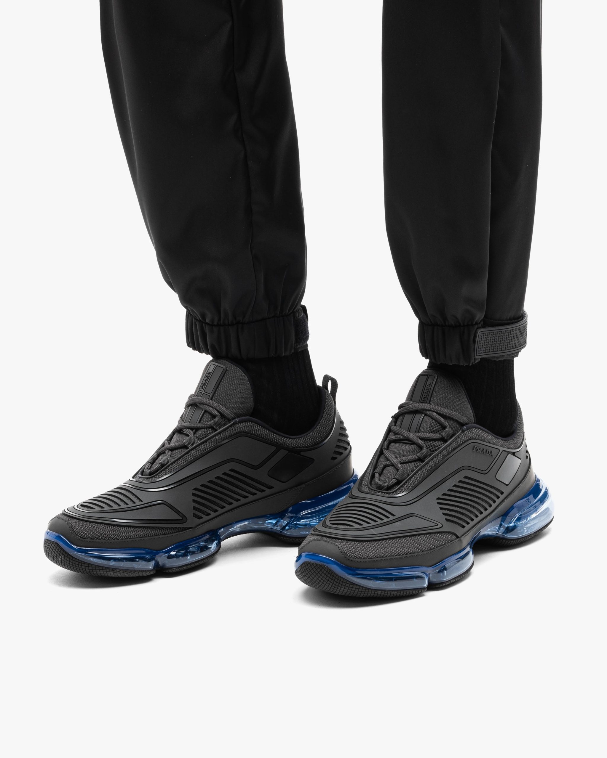 Anthracite Gray/baltic Blue Rubber Knit fabric sneakers - Image 5