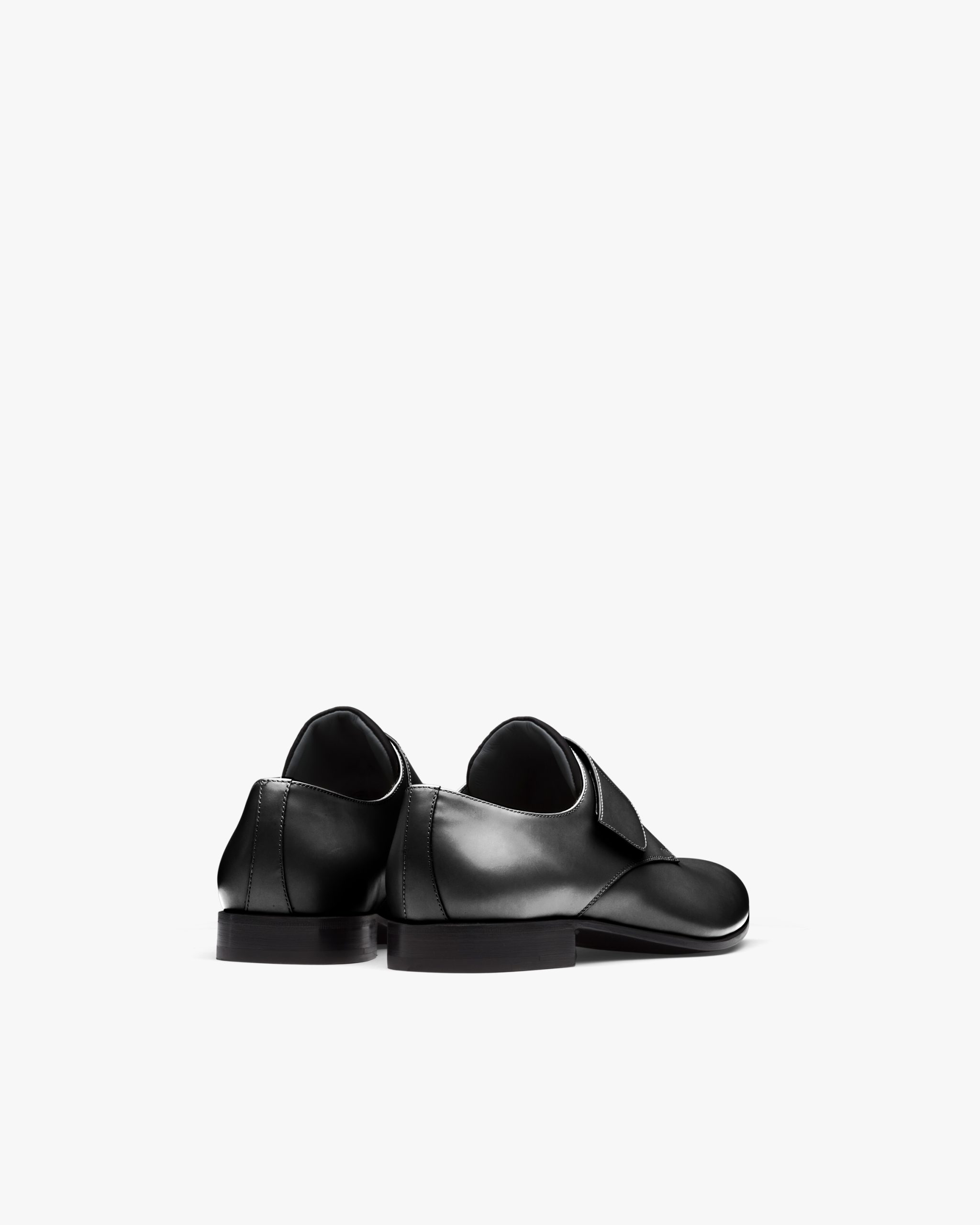 Black Brushed leather derby shoes - Image 4
