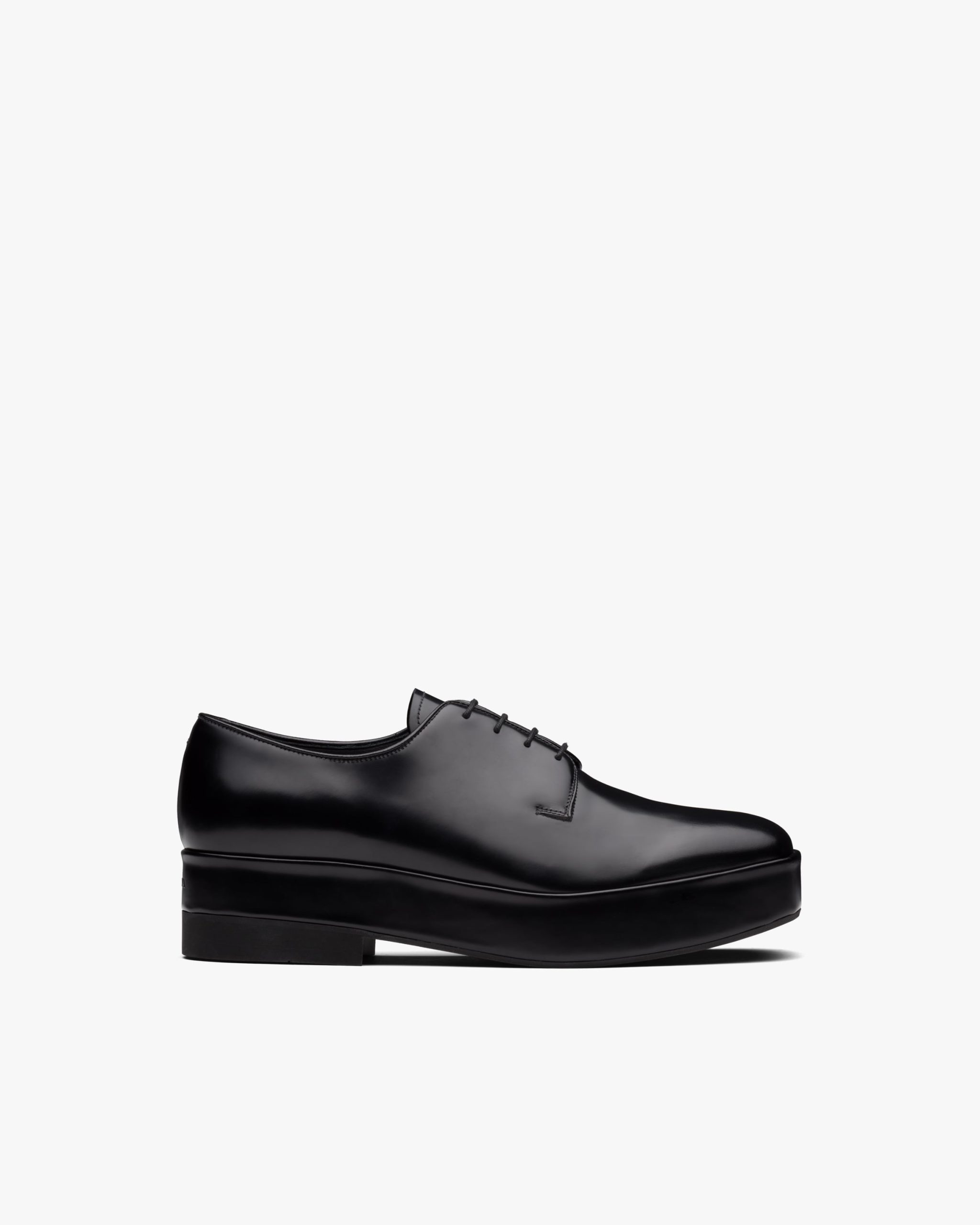 Black Brushed leather laced derby shoes - Image 2