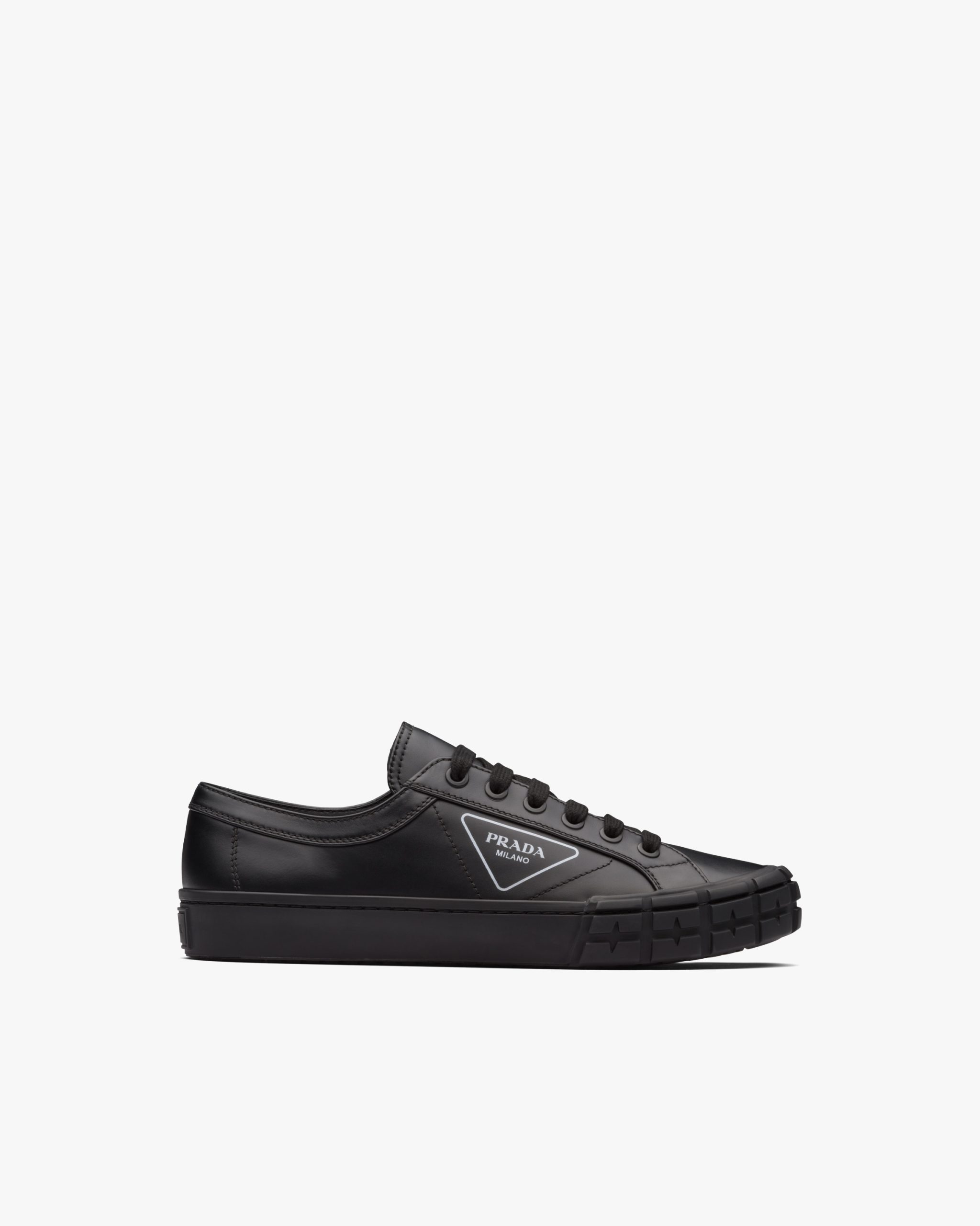 Black Cassetta Wheel Leather Sneakers - Image 2