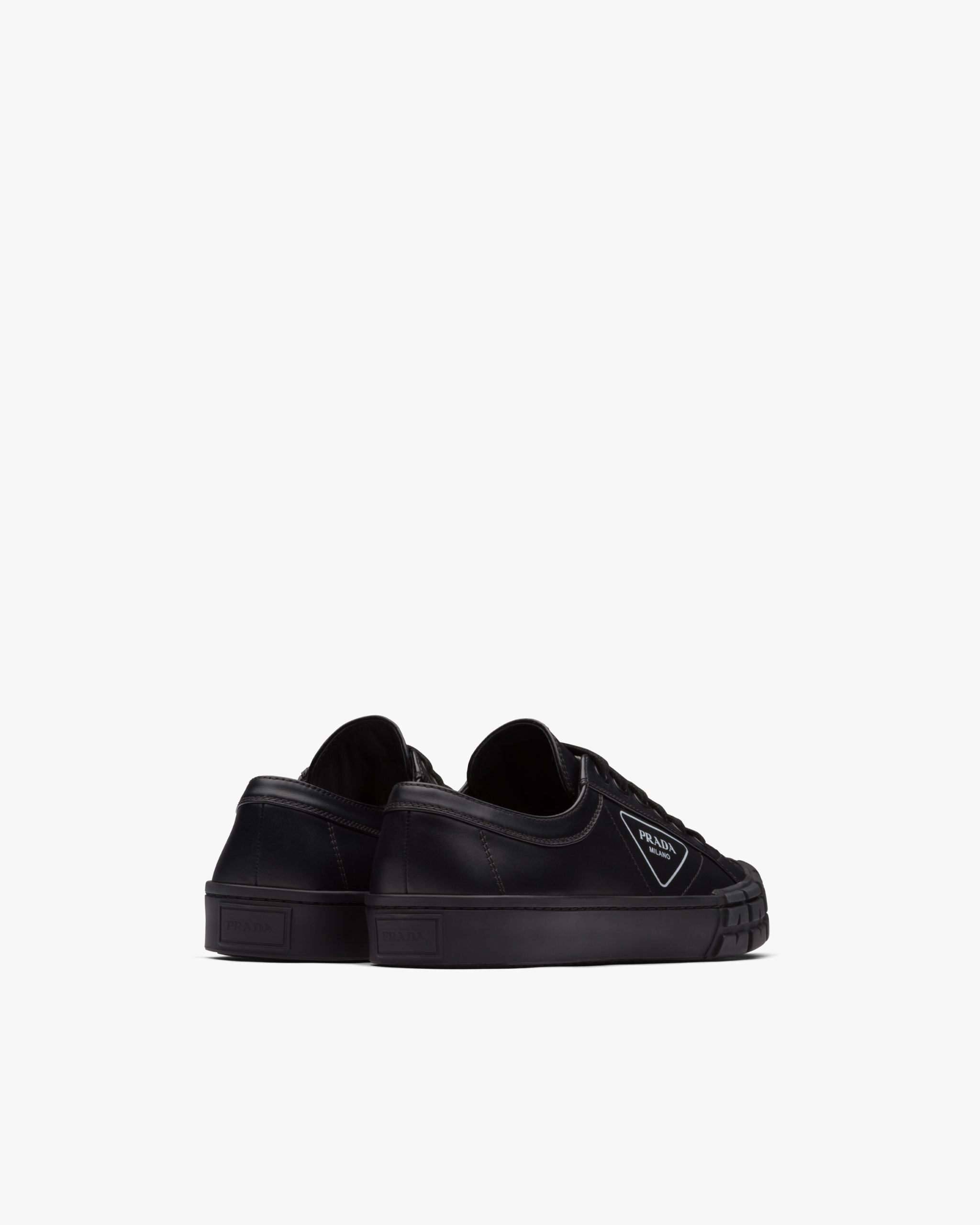 Black Cassetta Wheel Leather Sneakers - Image 3