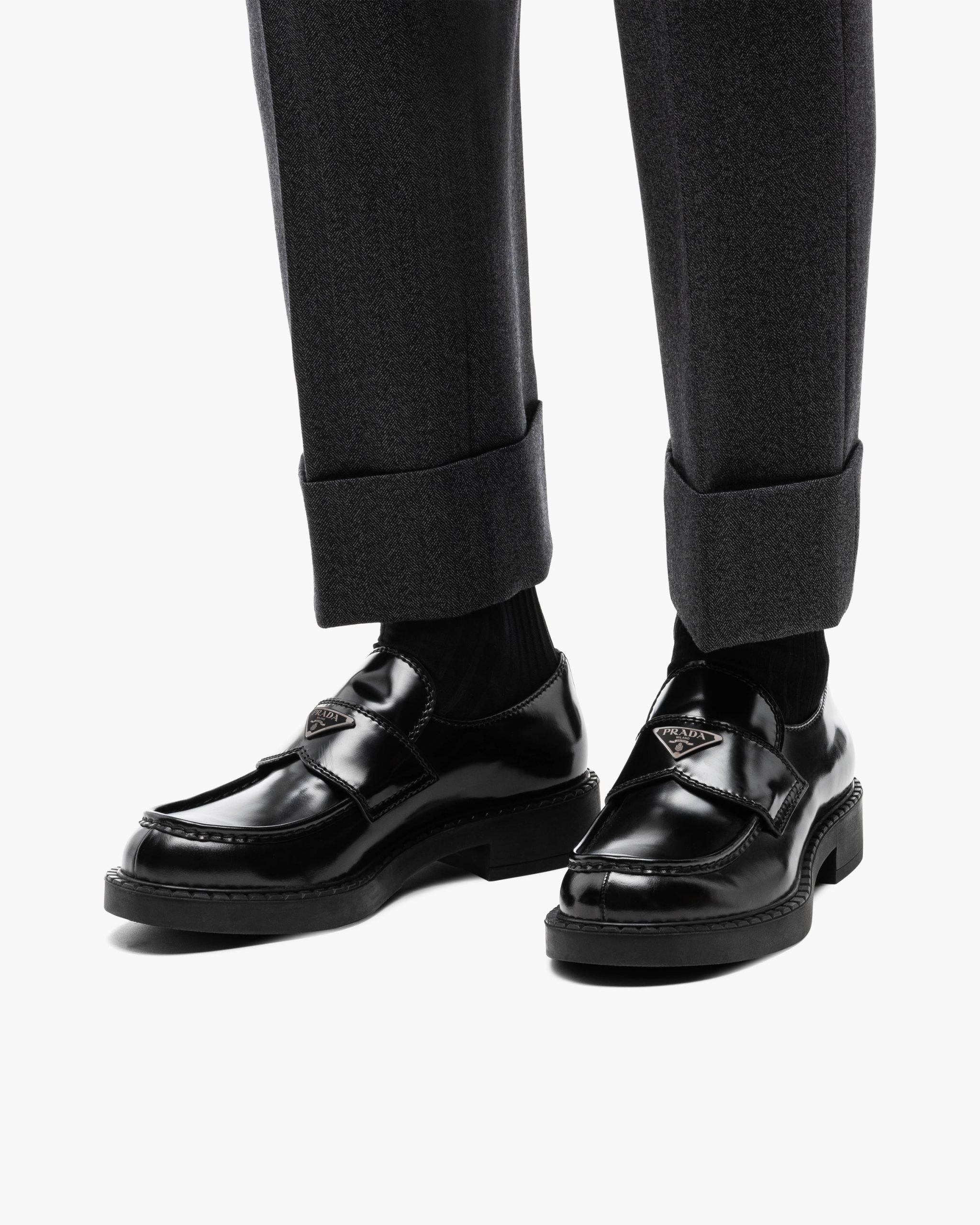 Black Chocolate brushed leather loafers - Image 5