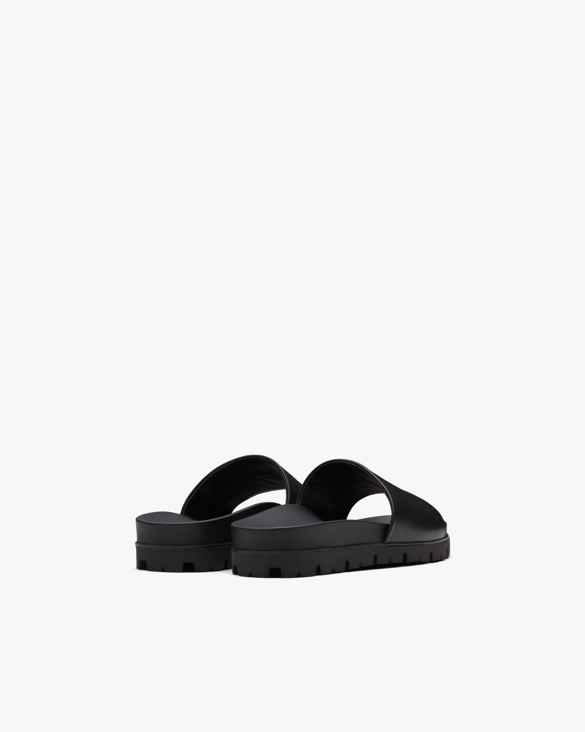 Black Leather slide sandals - Image 3