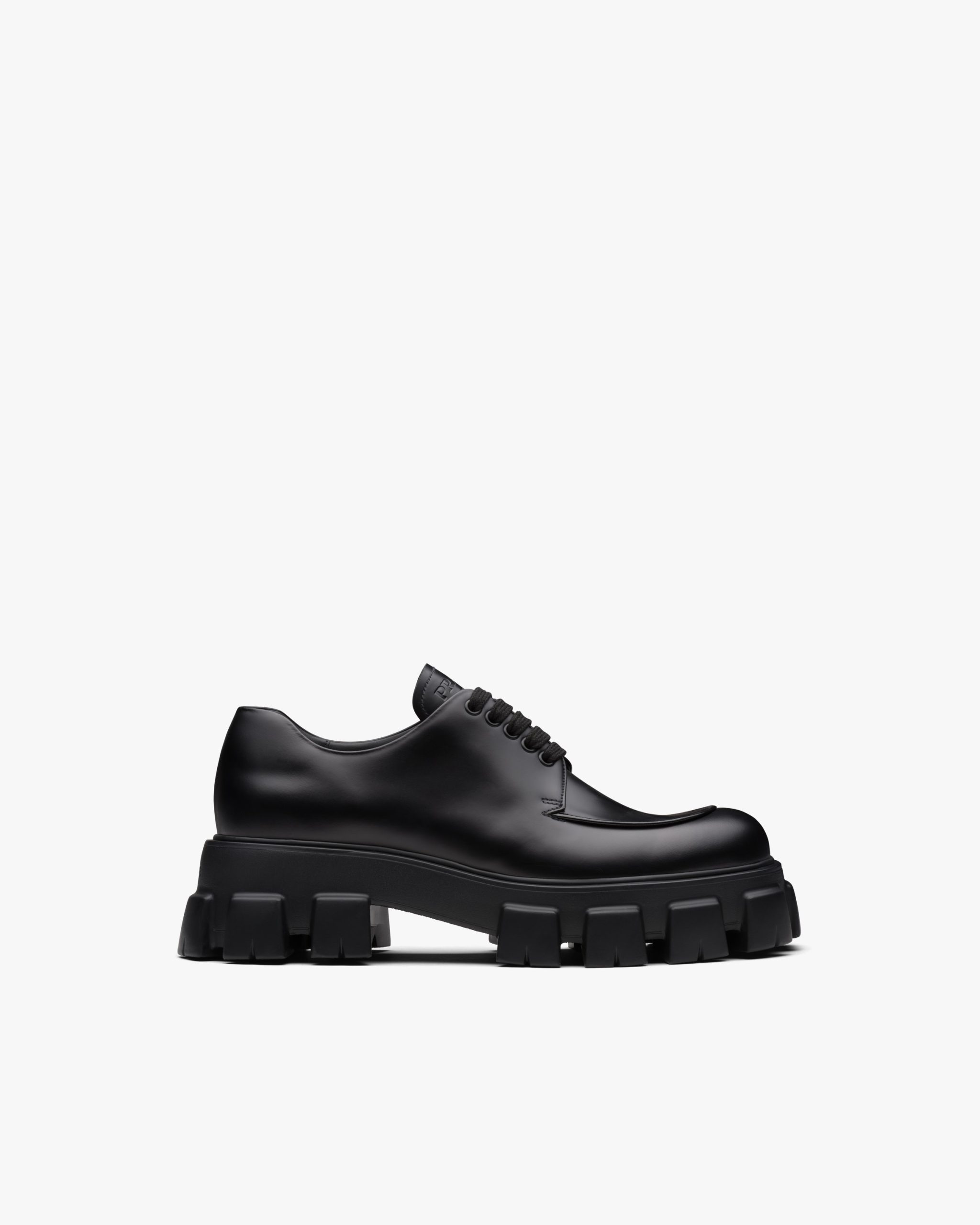 Black Monolith brushed leather lace-up shoes - Image 2