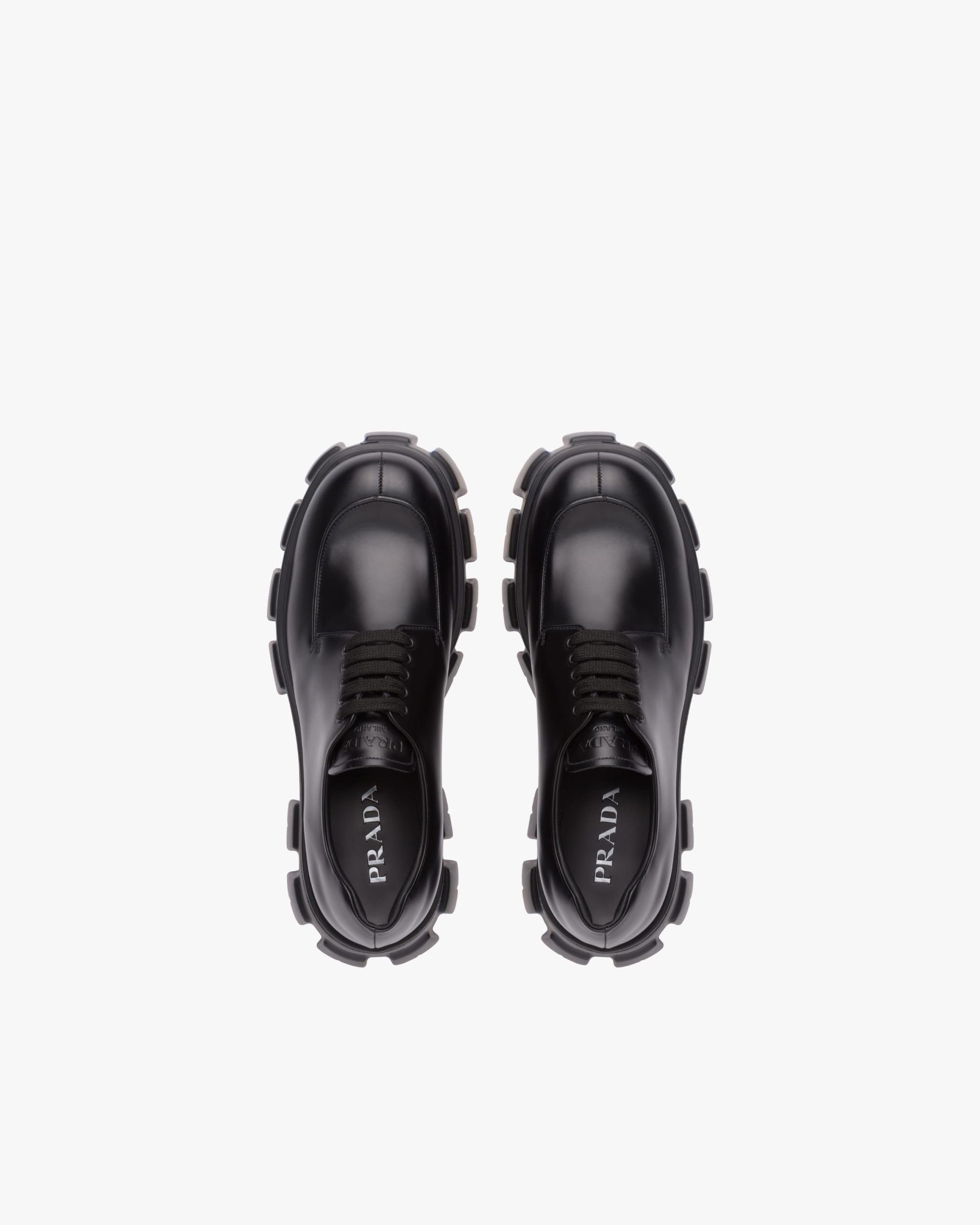 Black Monolith brushed leather lace-up shoes - Image 4