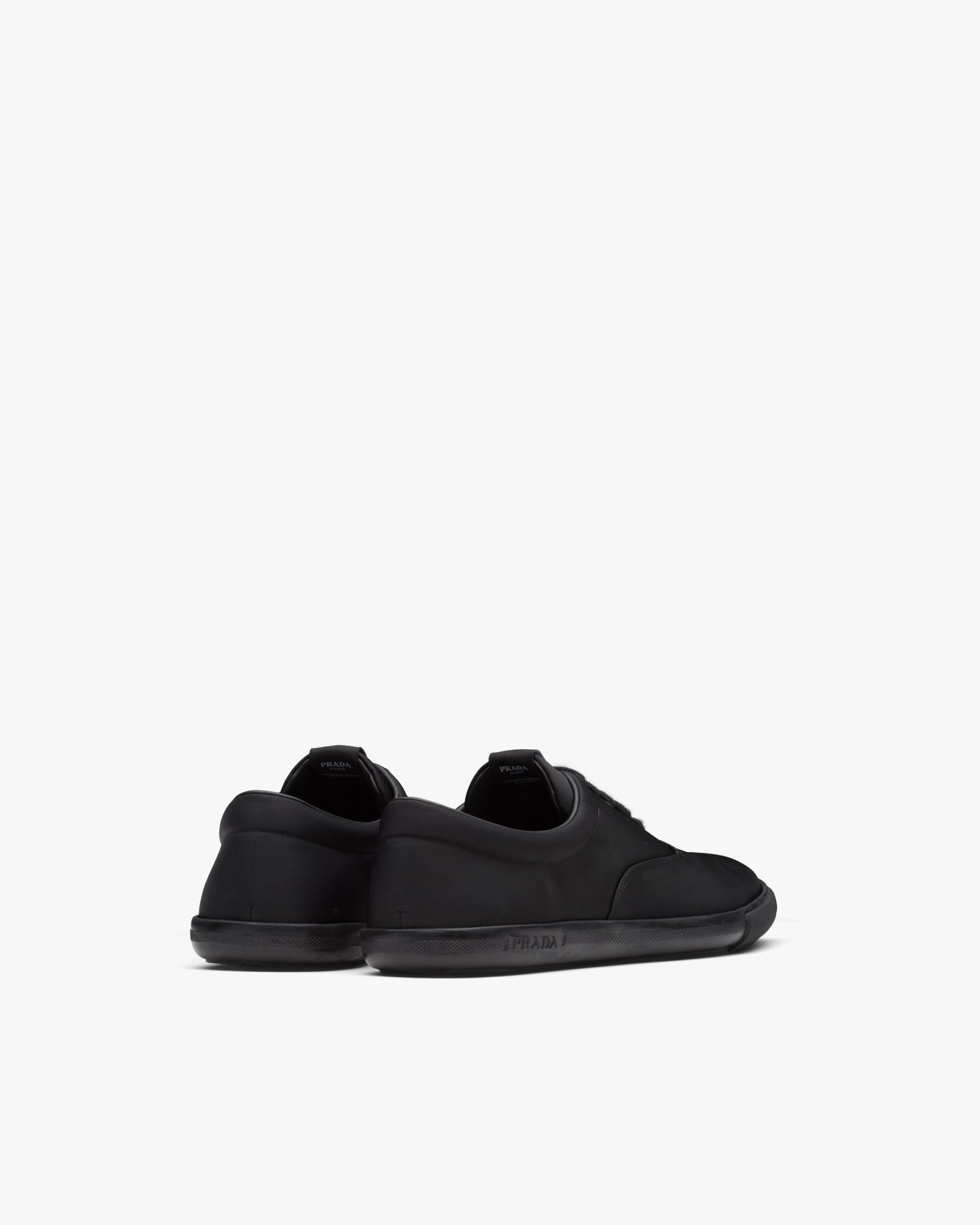Black Nylon lace-up sneakers - Image 3