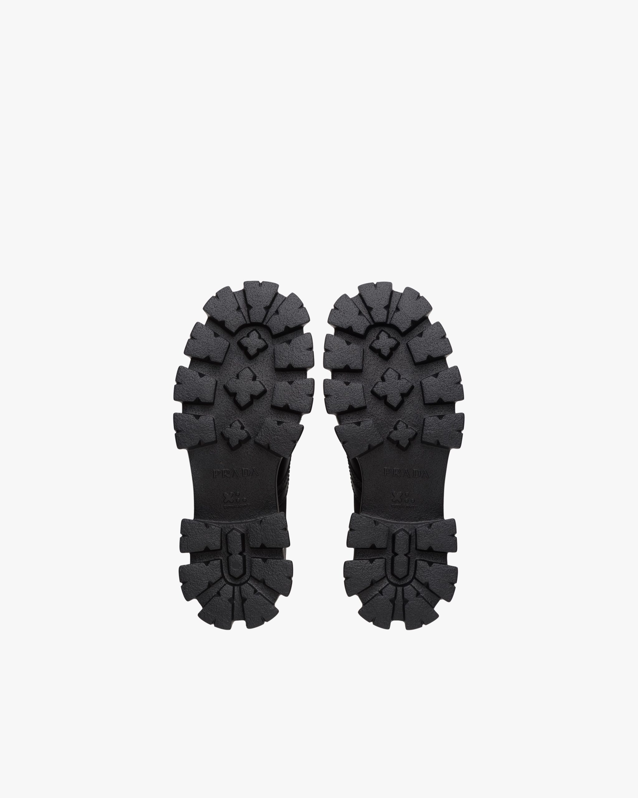 Black Prada Monolith brushed leather and nylon lace-up shoes - Image 6