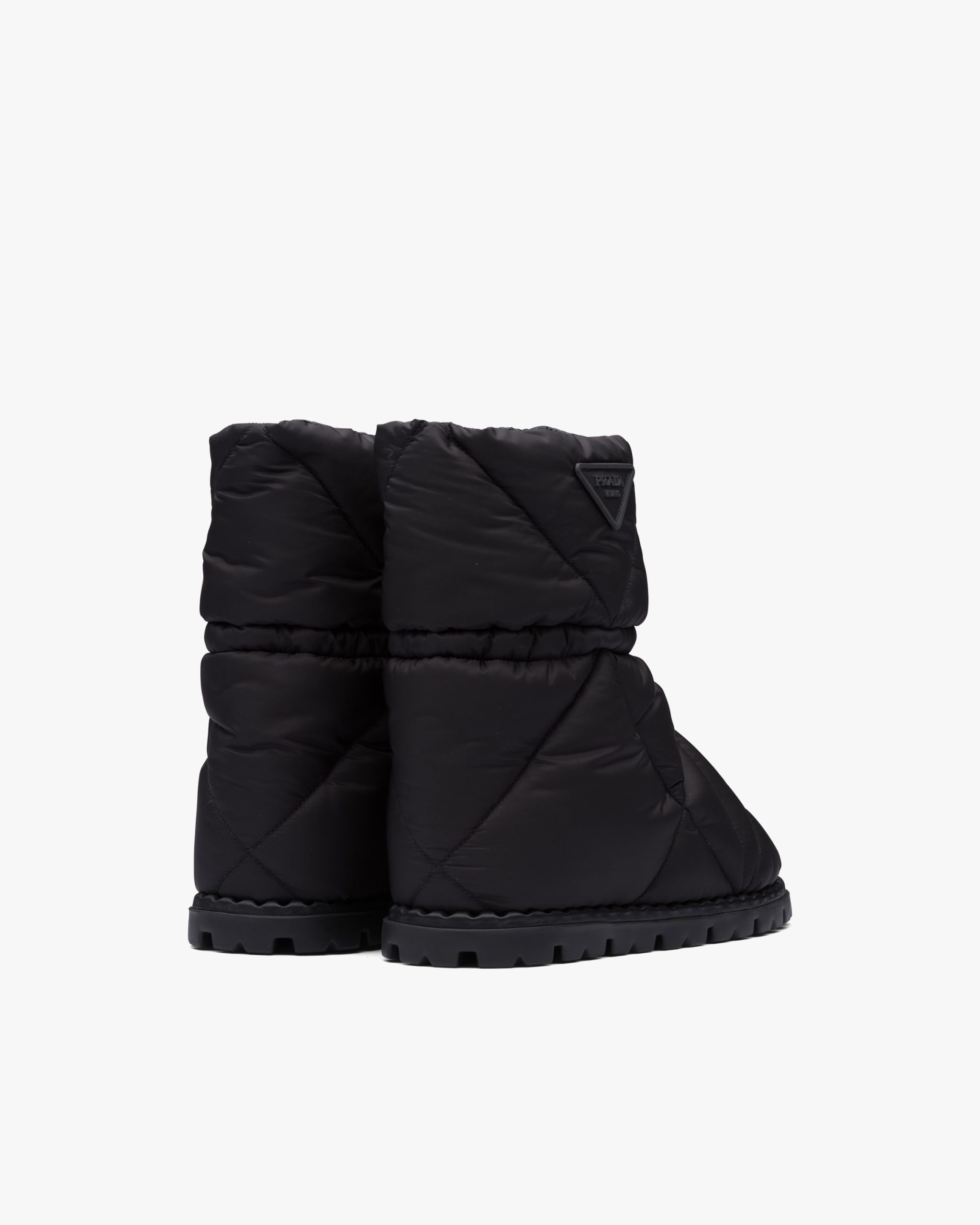 Black Quilted nylon fabric booties - Image 3