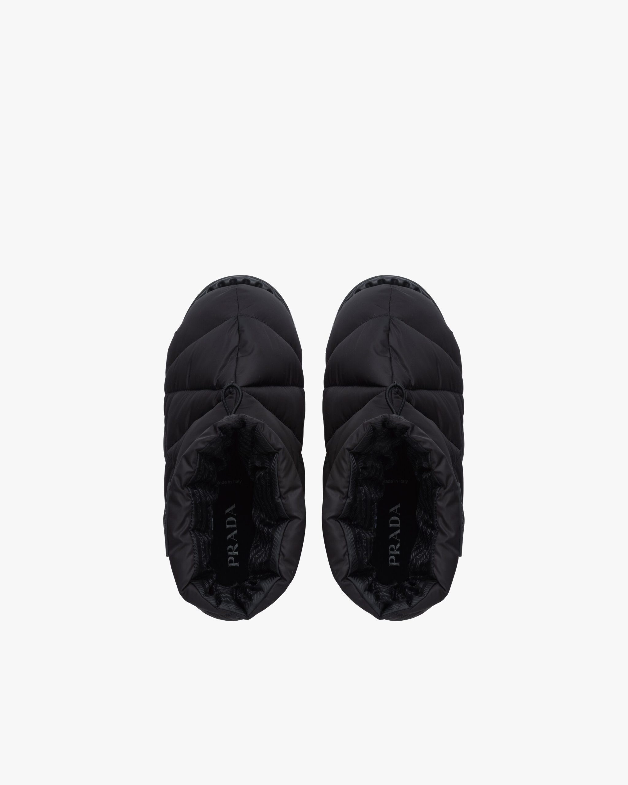 Black Quilted nylon fabric booties - Image 4