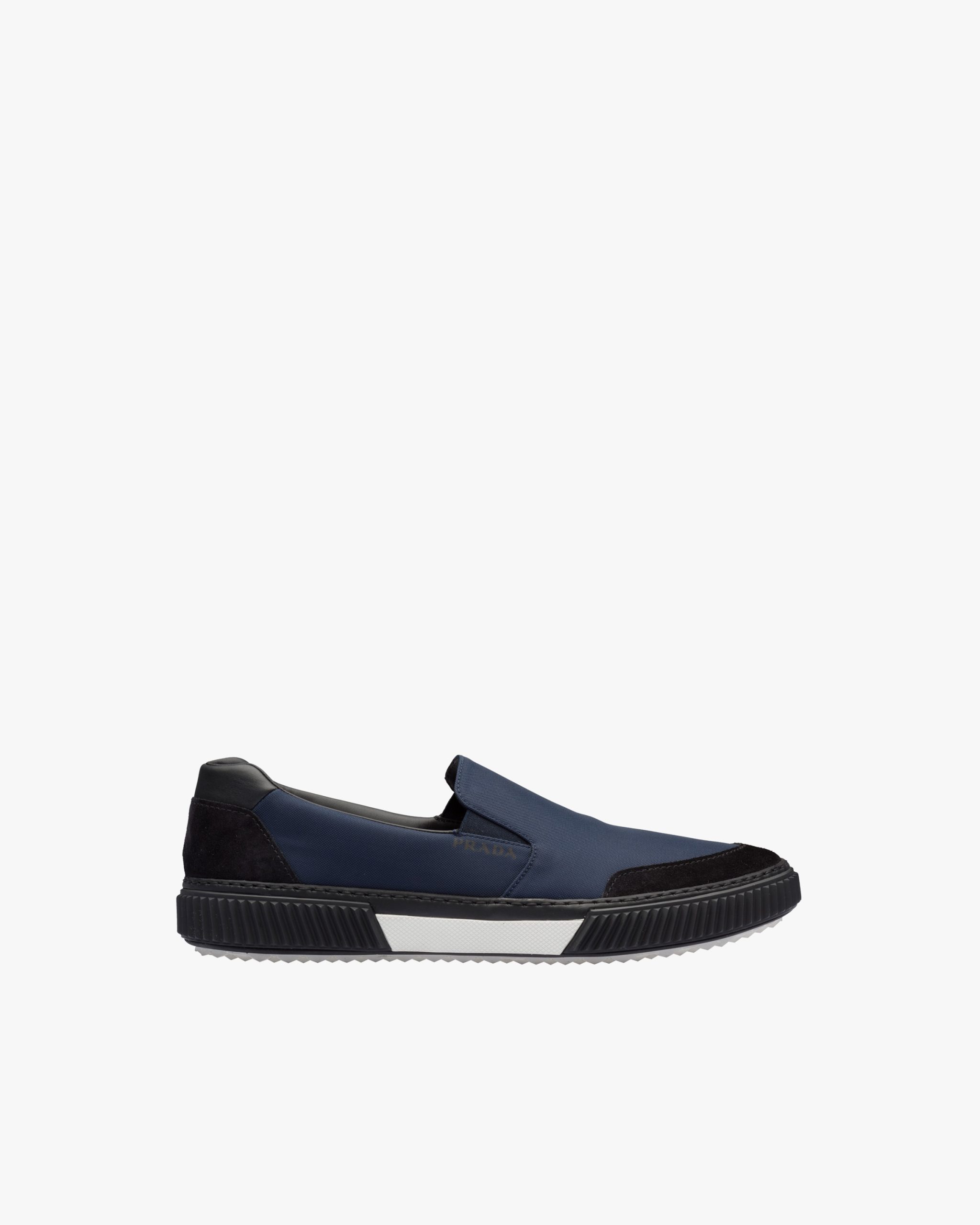 Black/ultramarine Stratus Suede And Technicial Fabric Slip-On Sneakers - Image 2