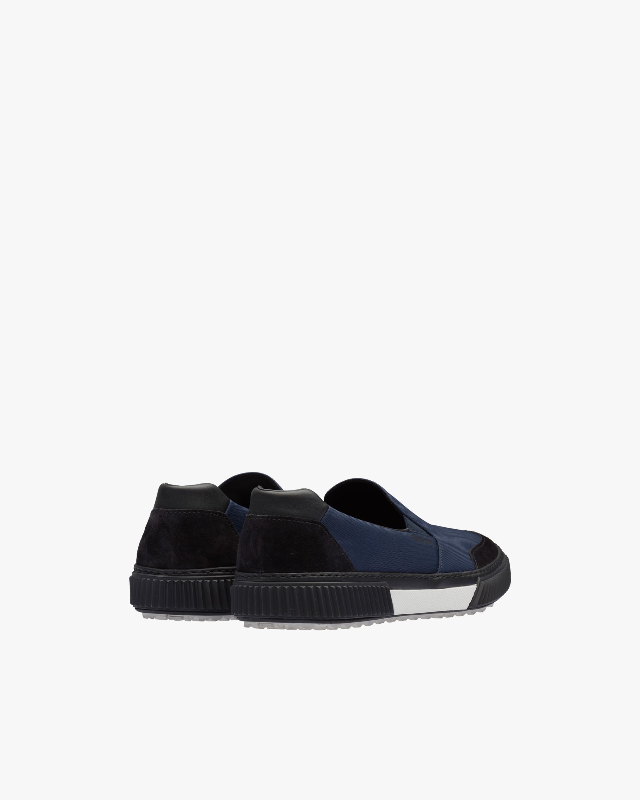 Black/ultramarine Stratus Suede And Technicial Fabric Slip-On Sneakers - Image 4