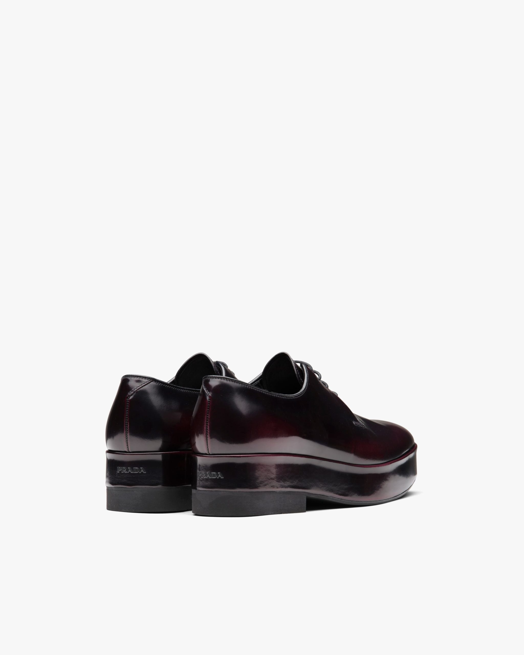 Garnet Brushed leather laced derby shoes - Image 4