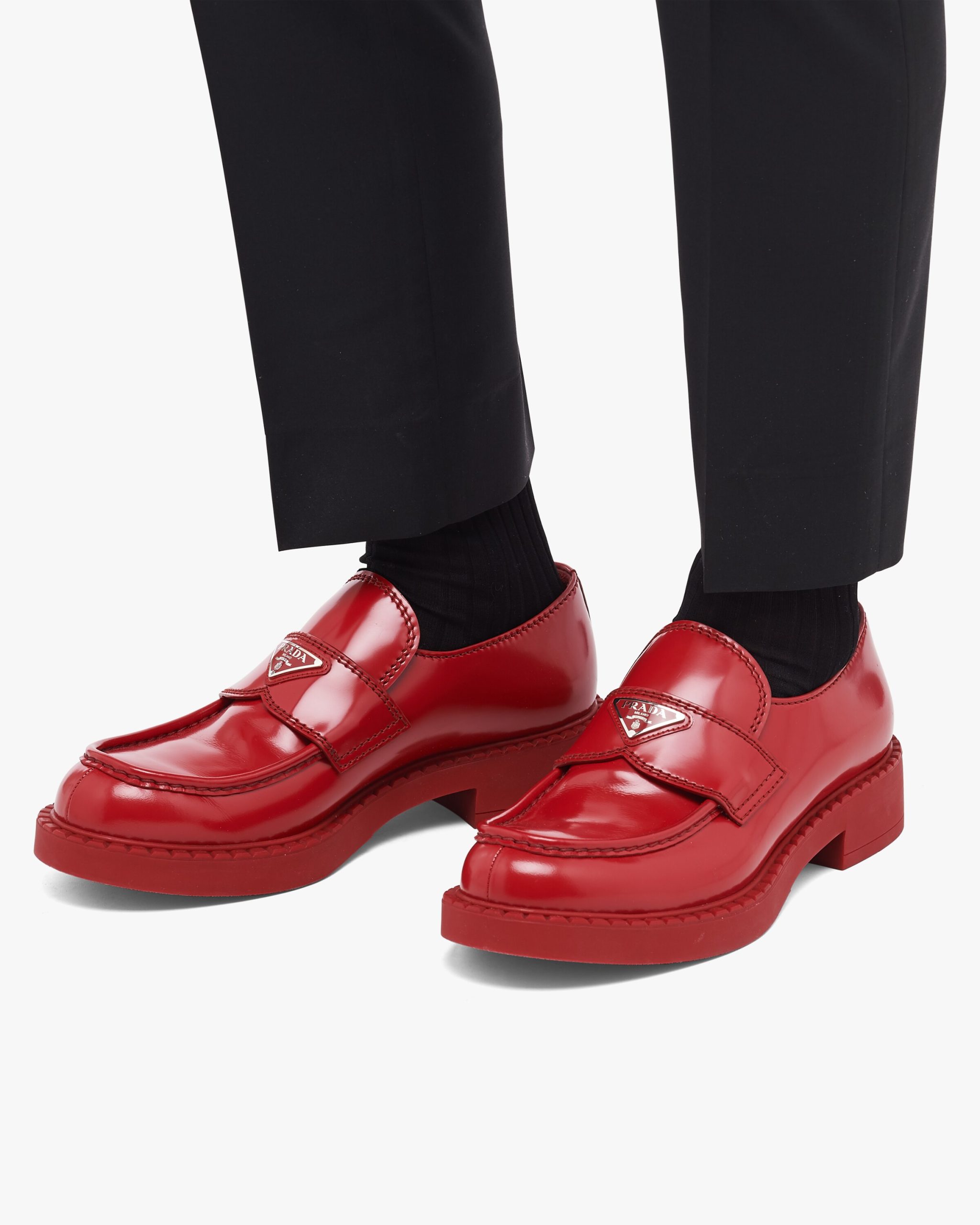 Scarlet Chocolate brushed leather loafers - Image 5