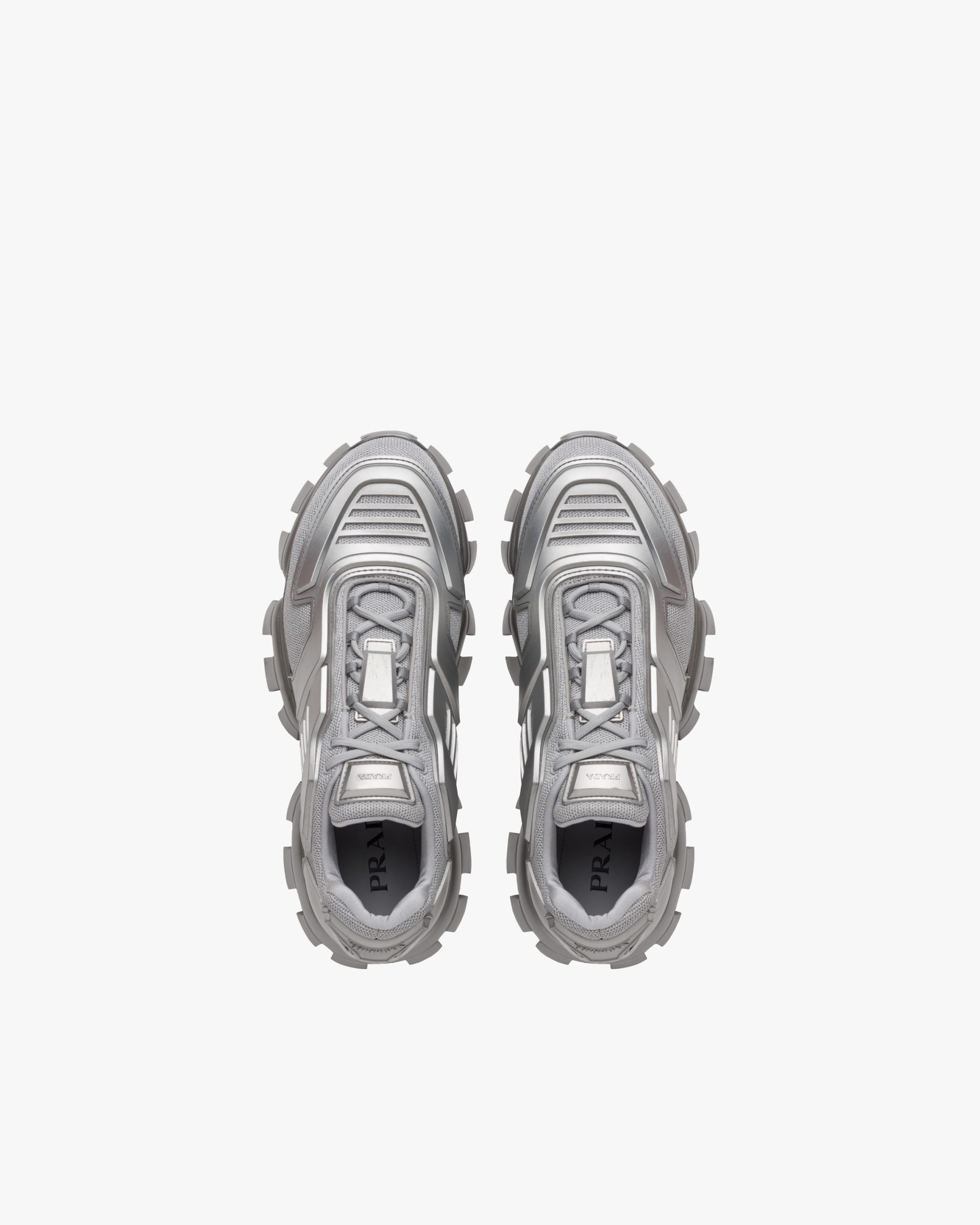 Silver Cloudbust Thunder Technical Fabric Sneakers - Image 3