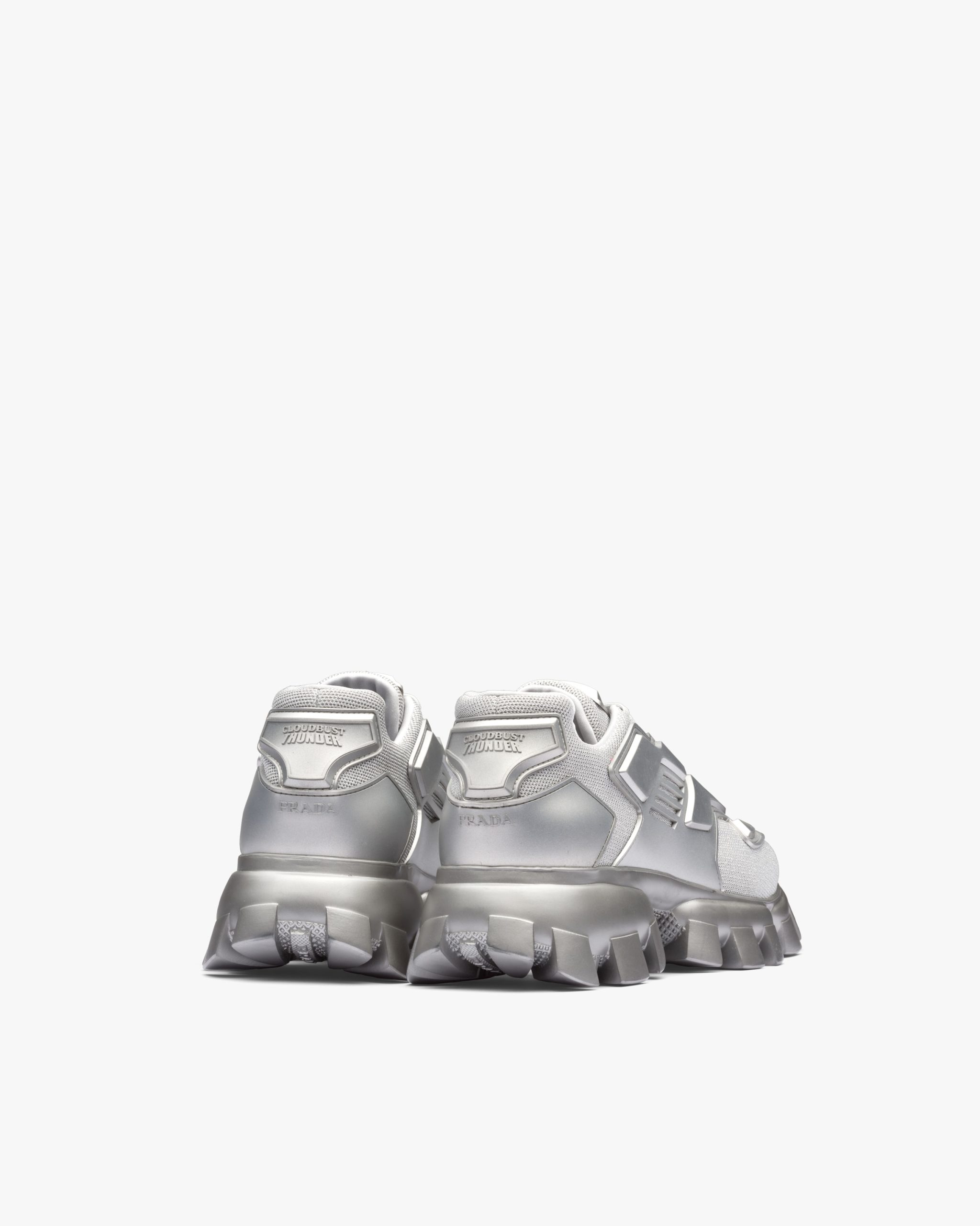 Silver Cloudbust Thunder Technical Fabric Sneakers - Image 4