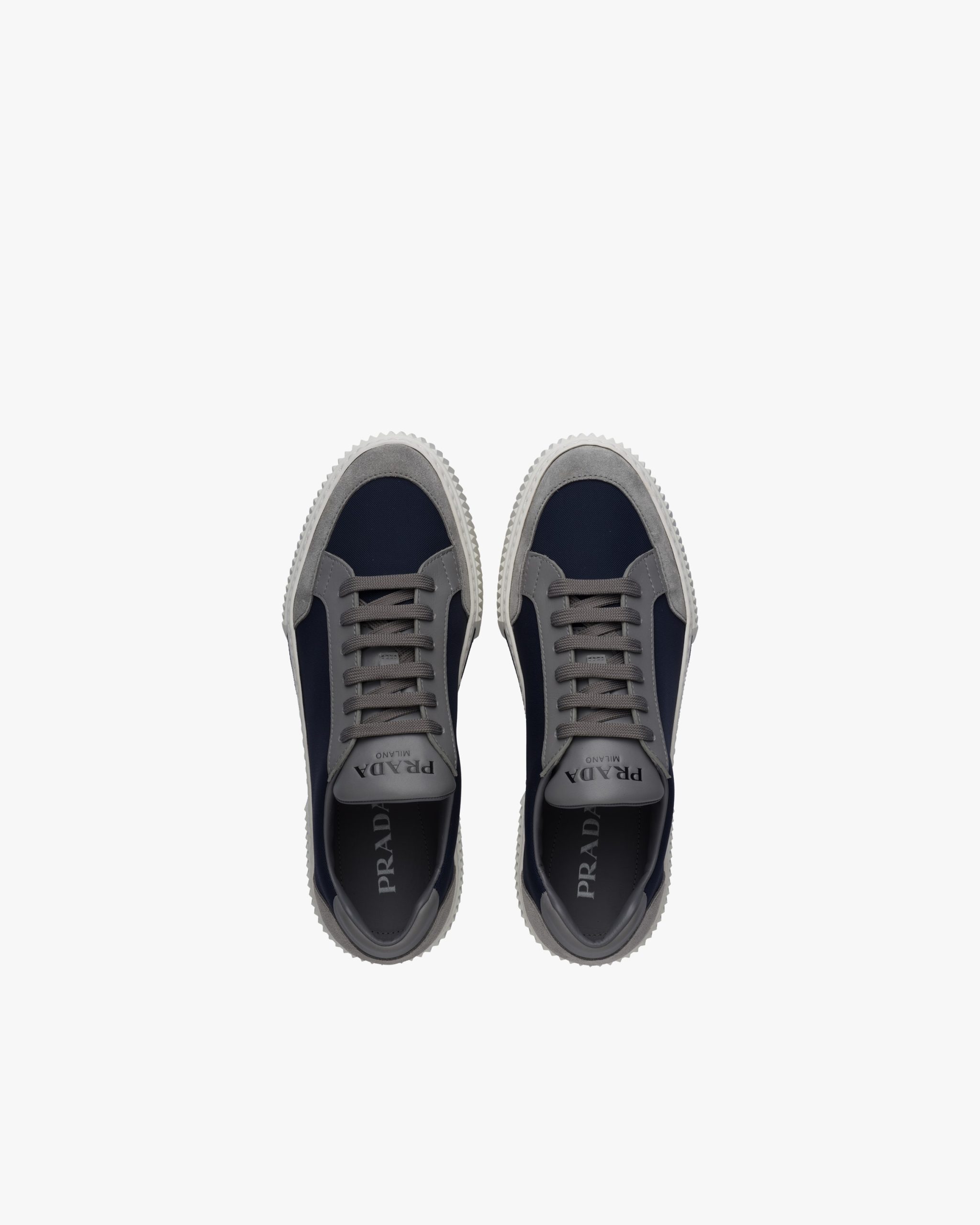 Steel Gray/midnight Blue Stratus Suede And Technical Fabric Sneakers - Image 3