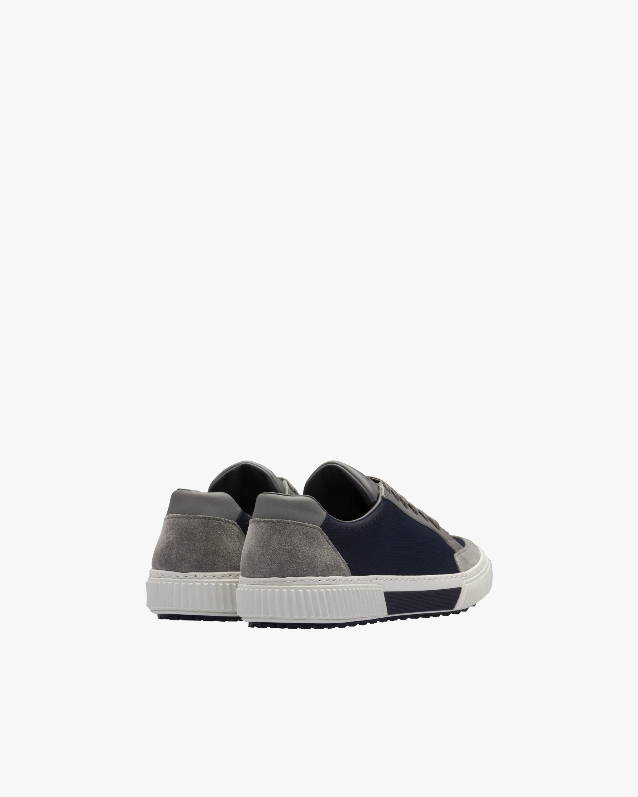 Steel Gray/midnight Blue Stratus Suede And Technical Fabric Sneakers - Image 4