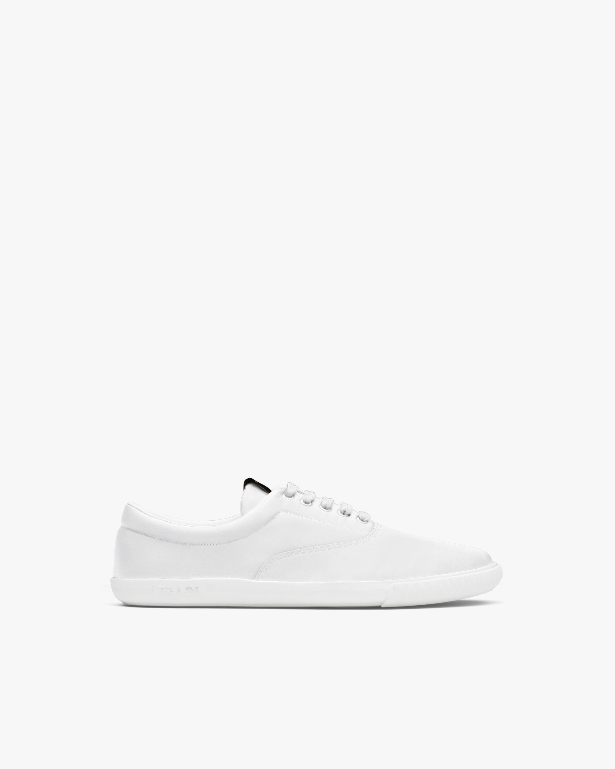White Nylon lace-up sneakers - Image 2