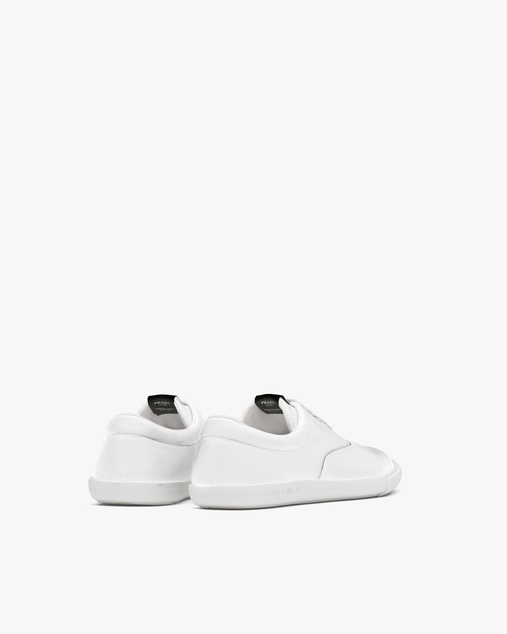 White Nylon lace-up sneakers - Image 3