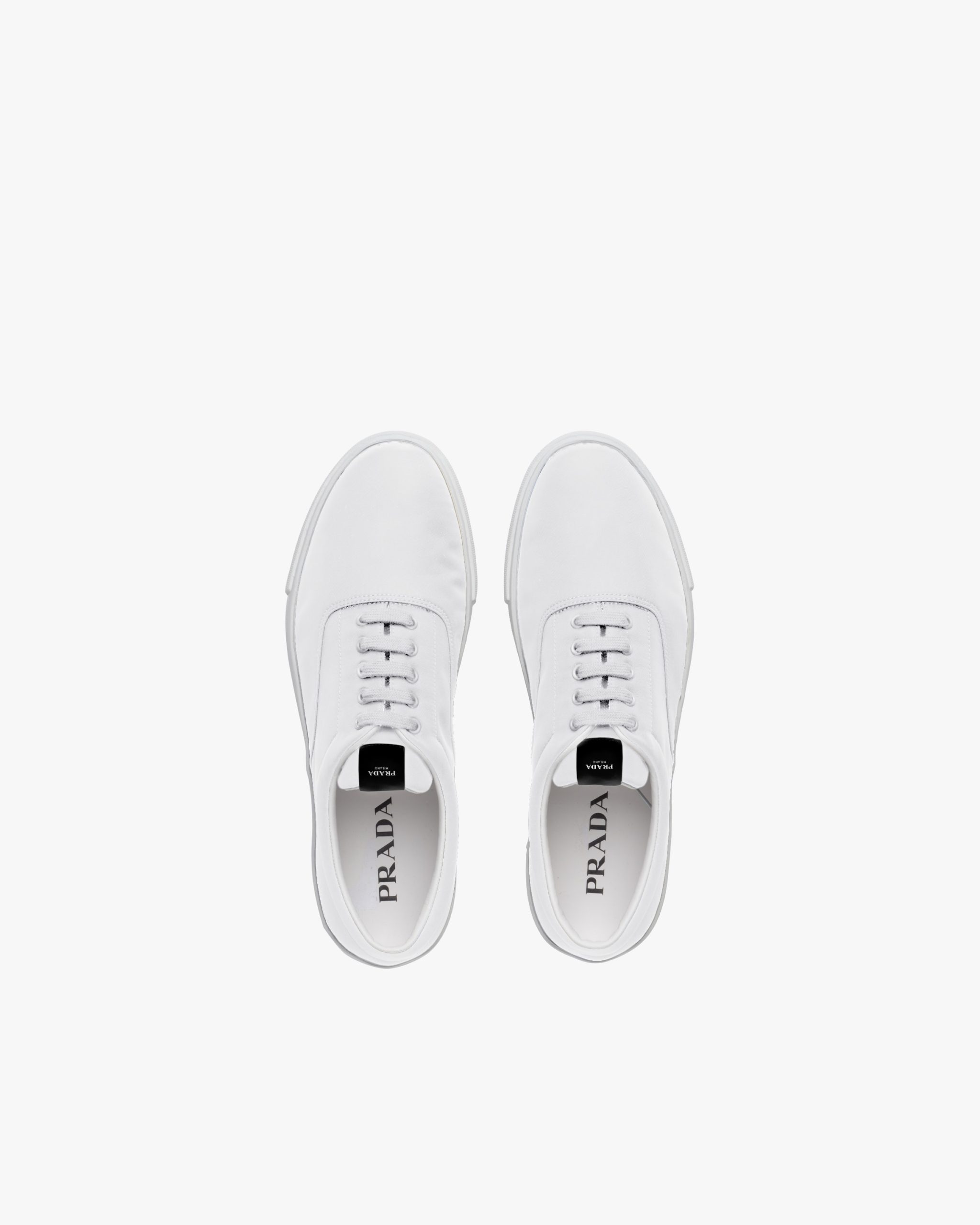 White Nylon lace-up sneakers - Image 4