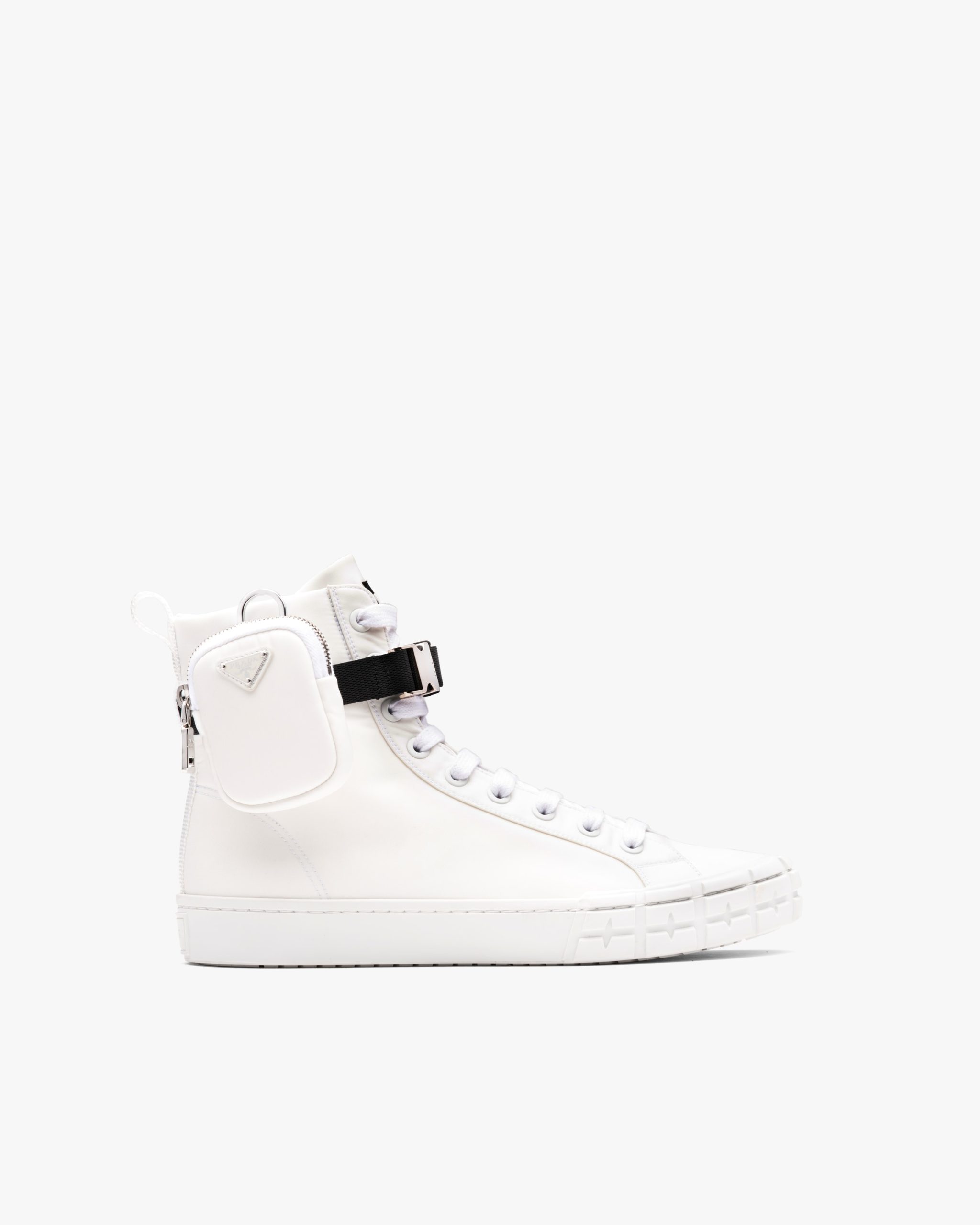White Prada Wheel Re-Nylon high-top sneakers - Image 2