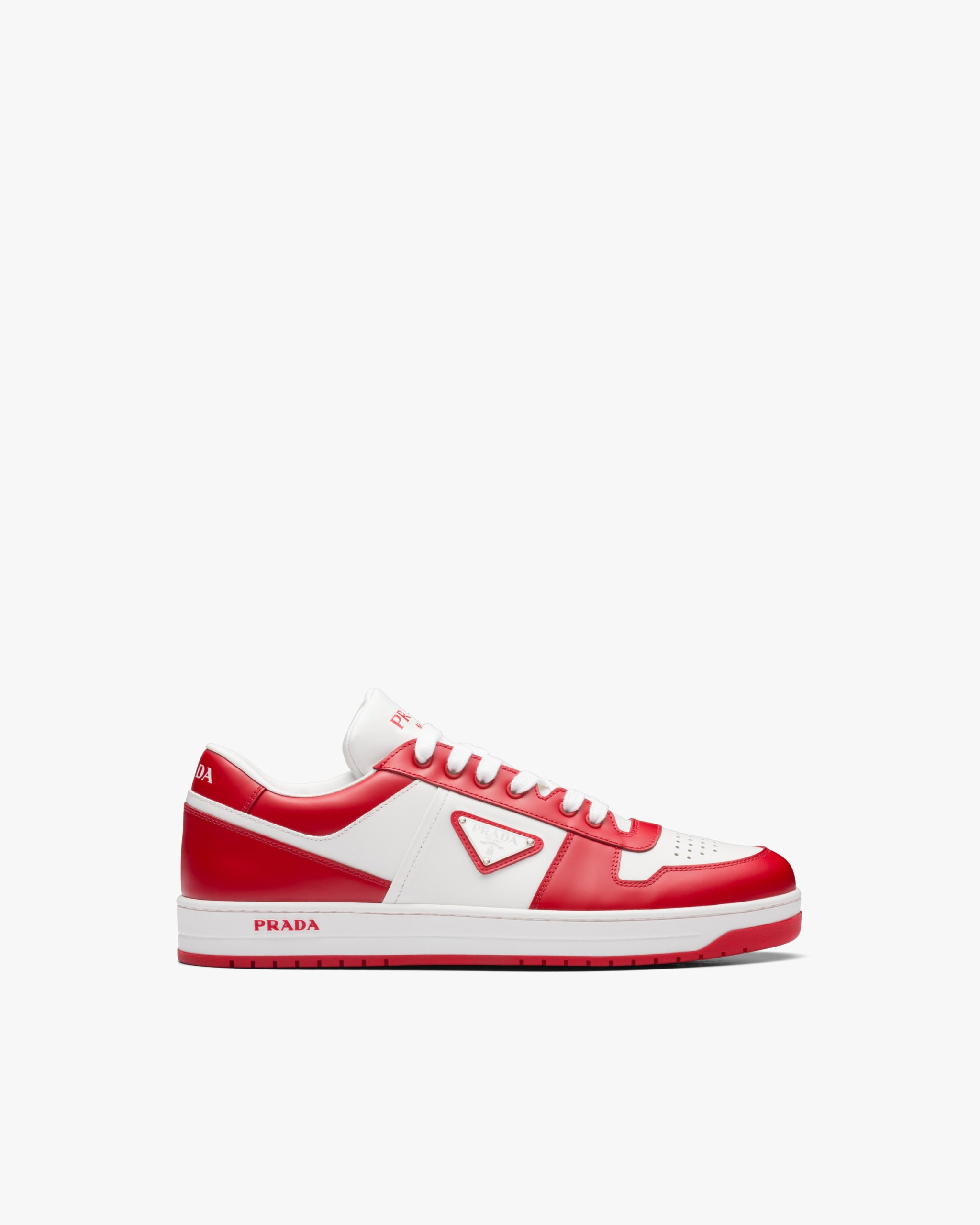 White/lacquer Red Downtown leather sneakers - Image 2