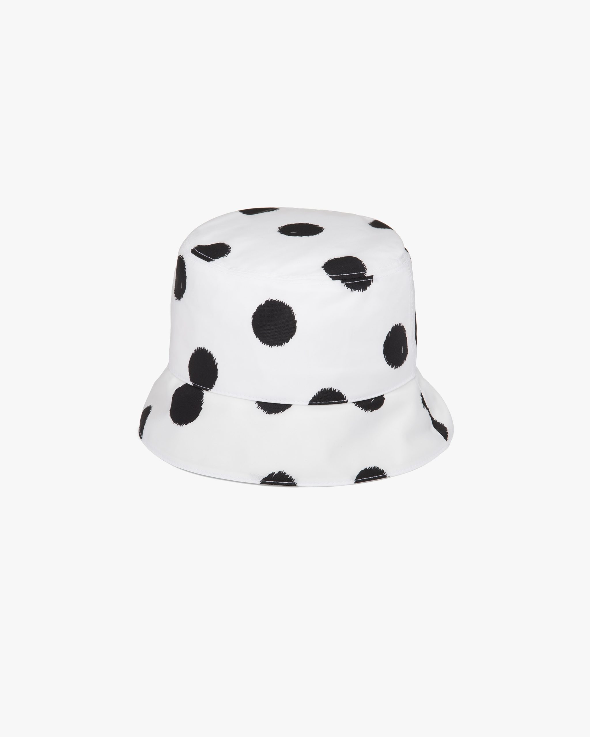 White Printed Re-Nylon bucket hat - Image 3