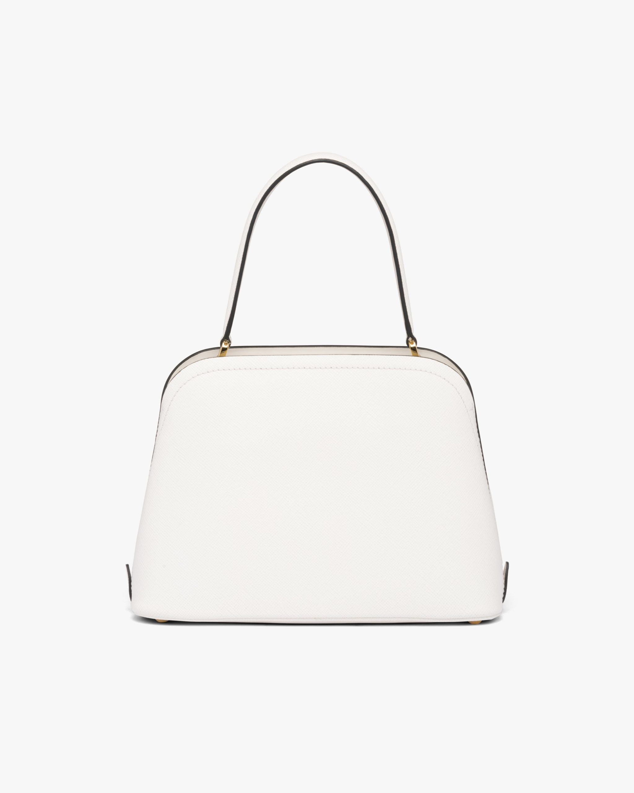 White Medium Saffiano Leather Prada Matinee Bag - Image 4