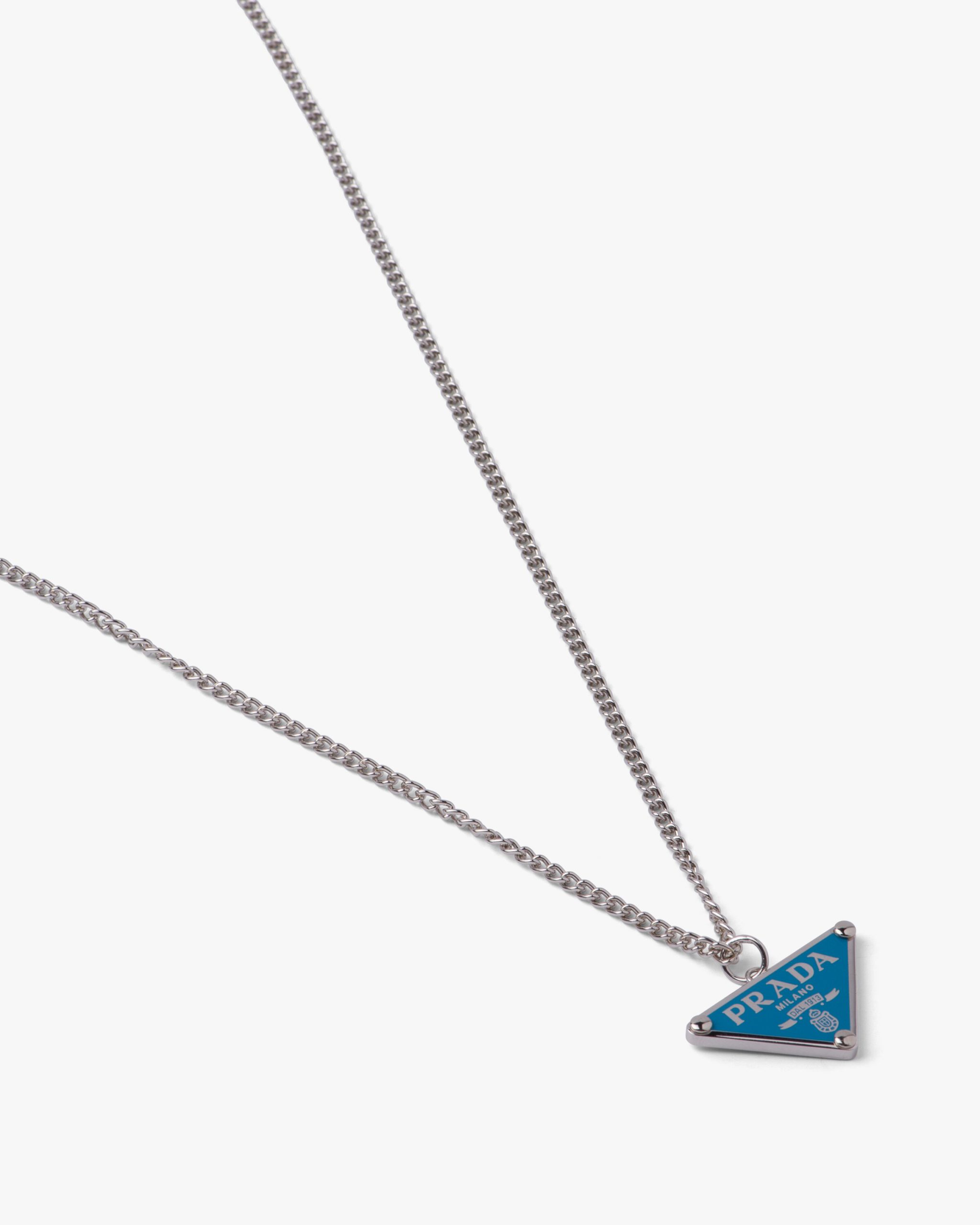 Periwinkle Blue Prada Symbole necklace - Image 3