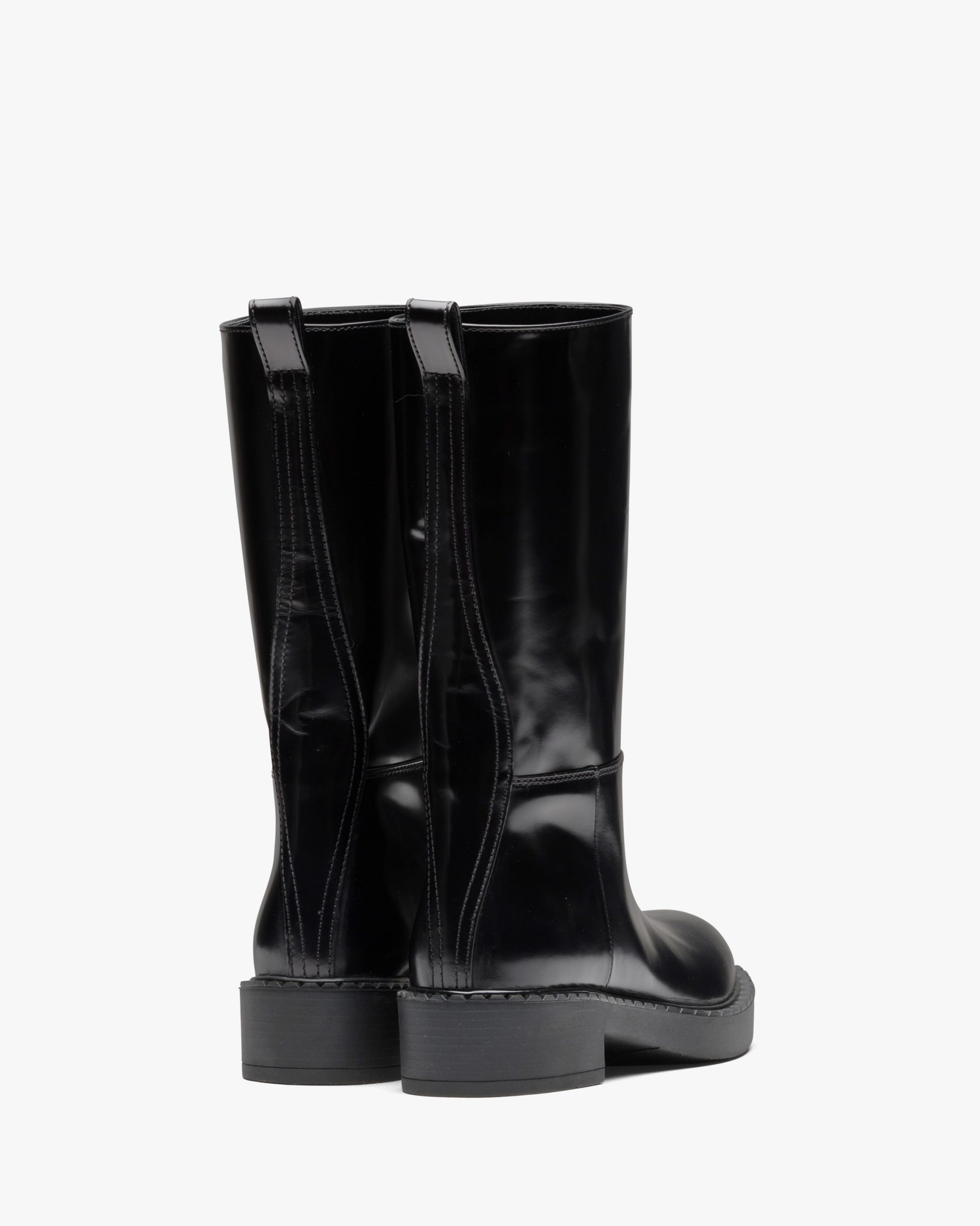 Black Brushed leather booties - Image 3