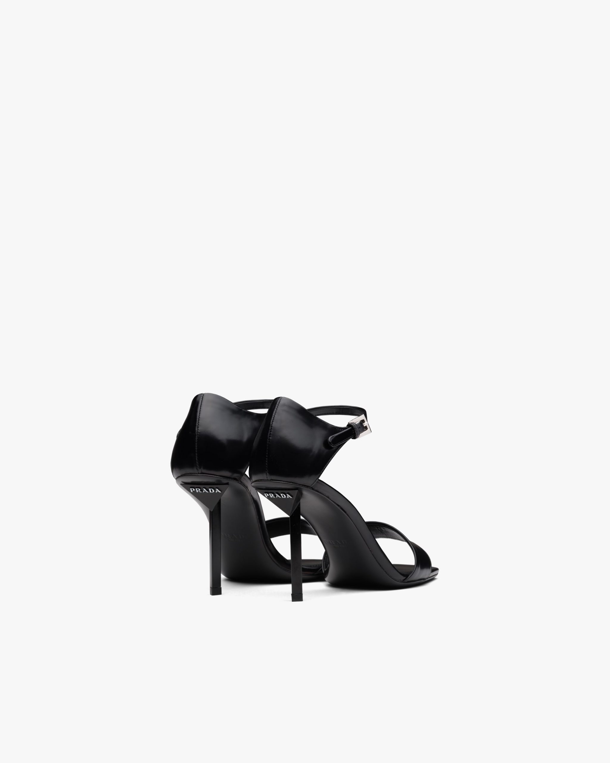 Black Brushed leather sandals - Image 3