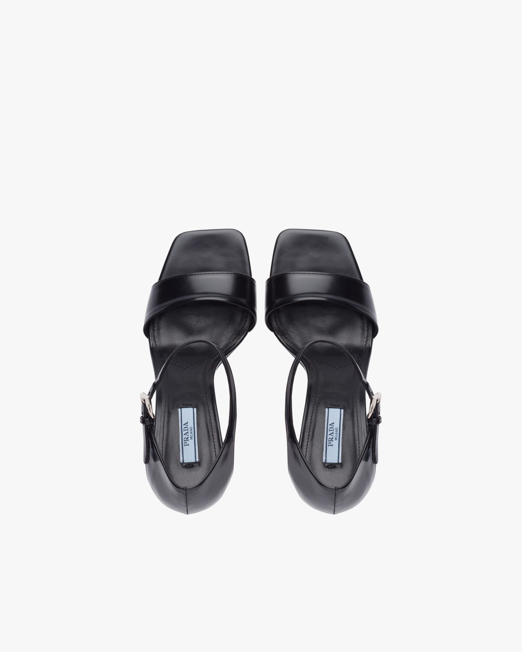 Black Brushed leather sandals - Image 4