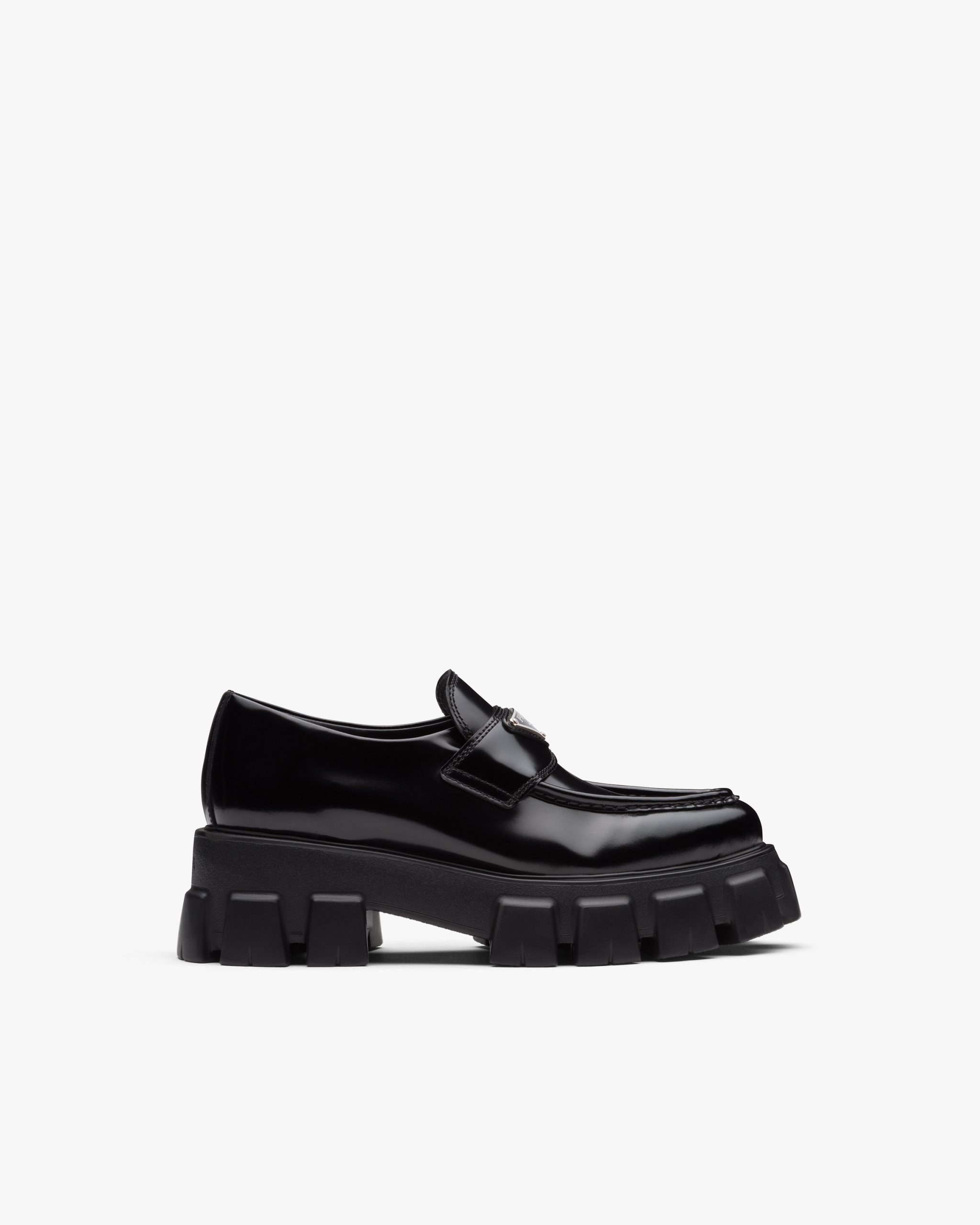 Black Monolith pointy brushed leather loafers - Image 2