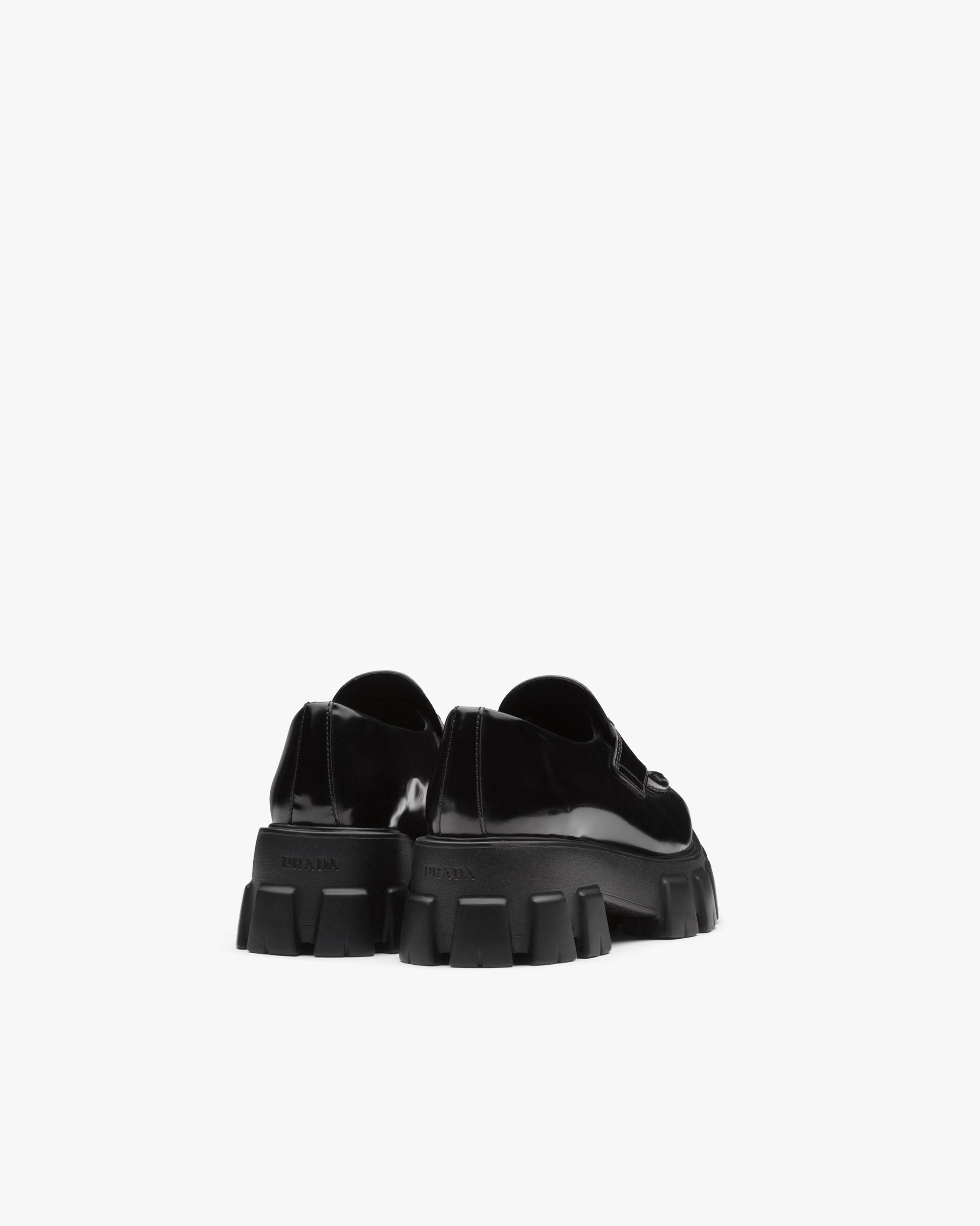 Black Monolith pointy brushed leather loafers - Image 3