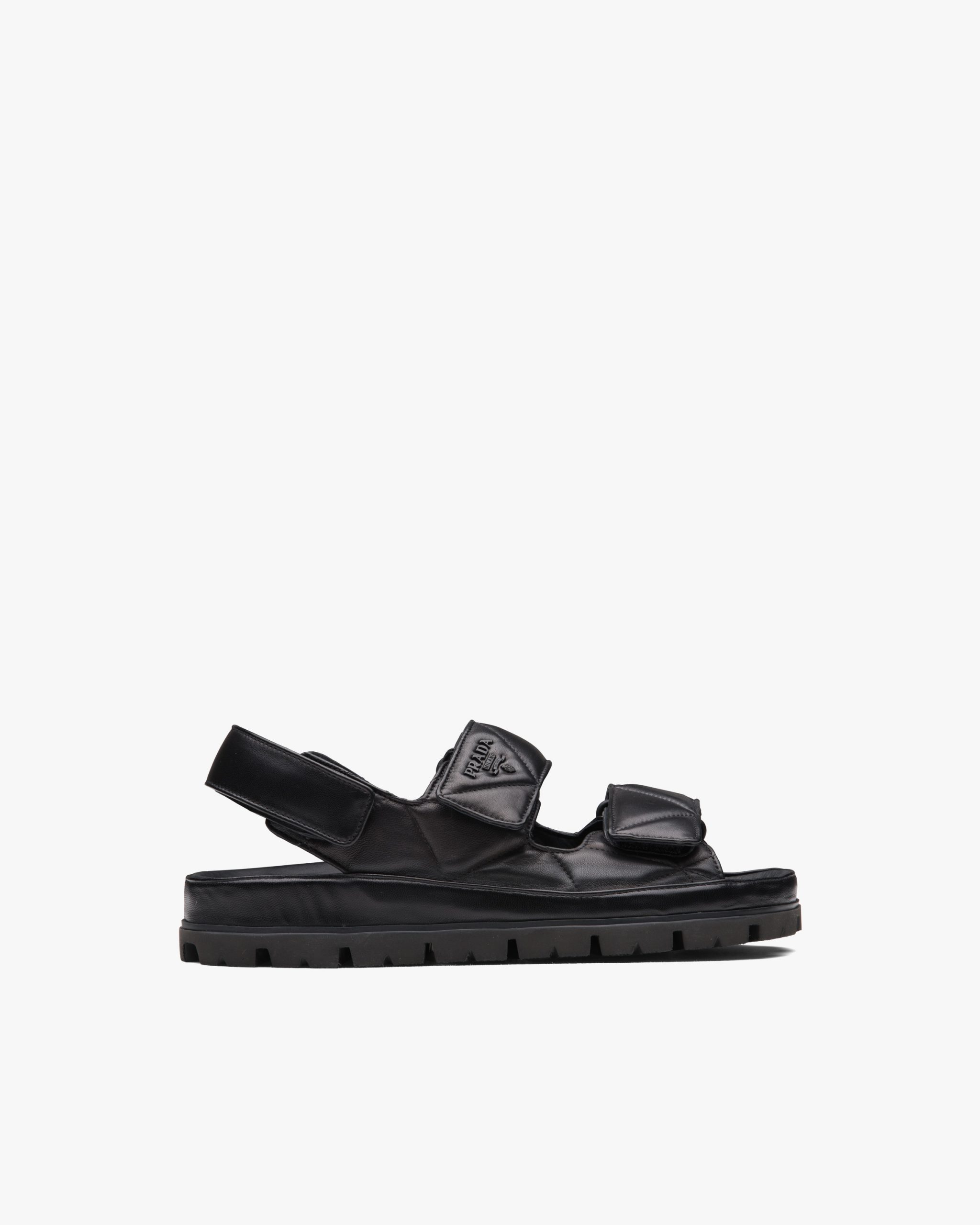 Black Padded nappa leather sandals - Image 2