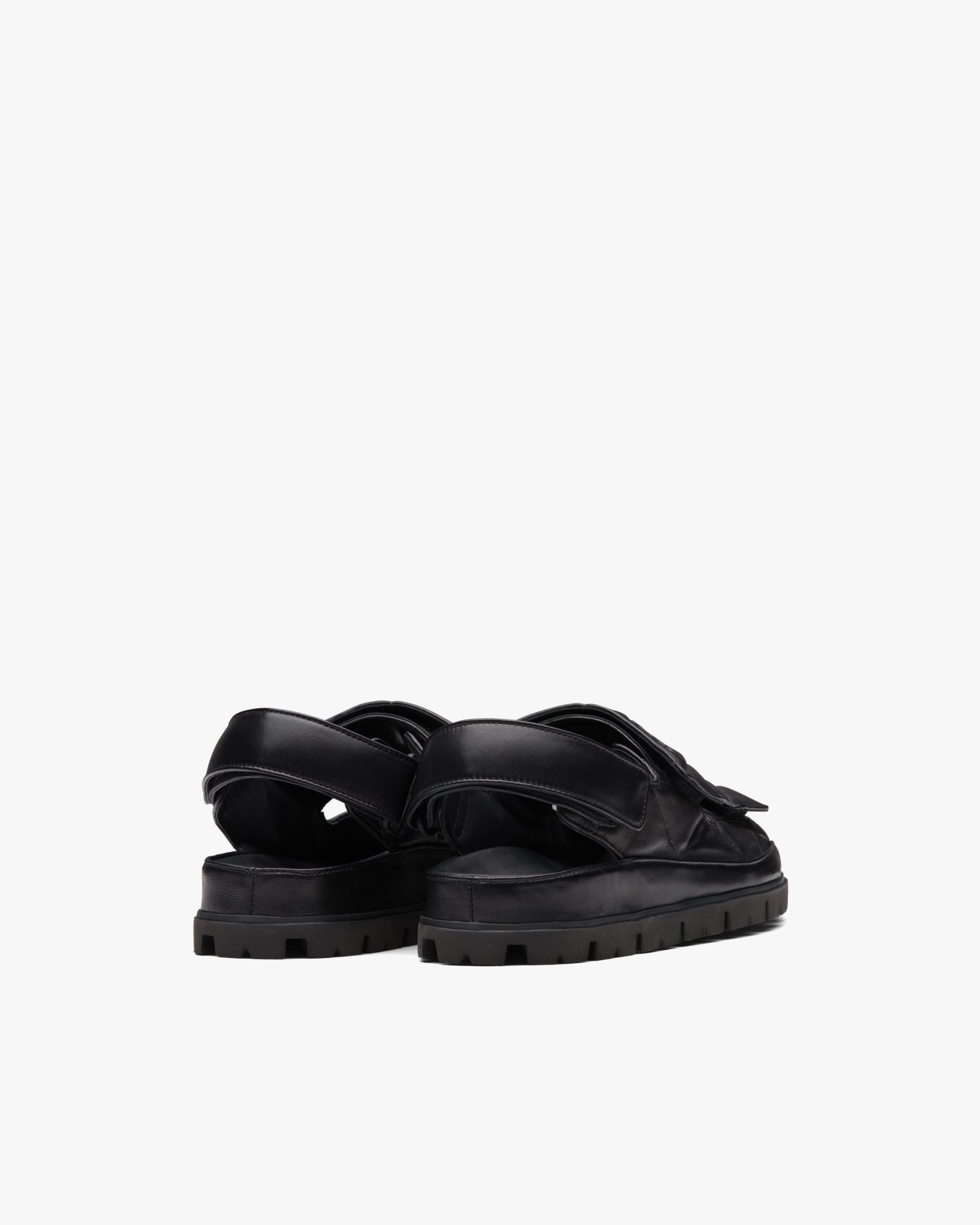 Black Padded nappa leather sandals - Image 3