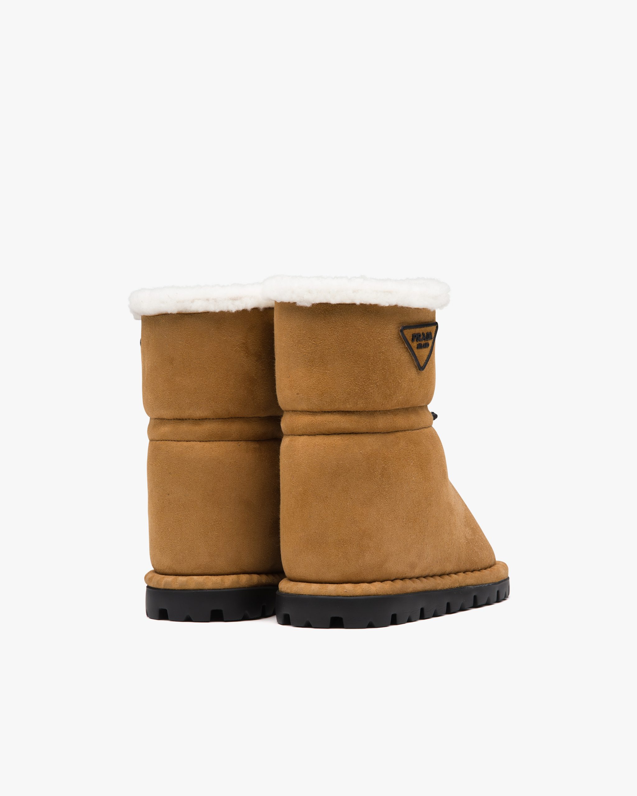 Cognac Shearling booties - Image 3
