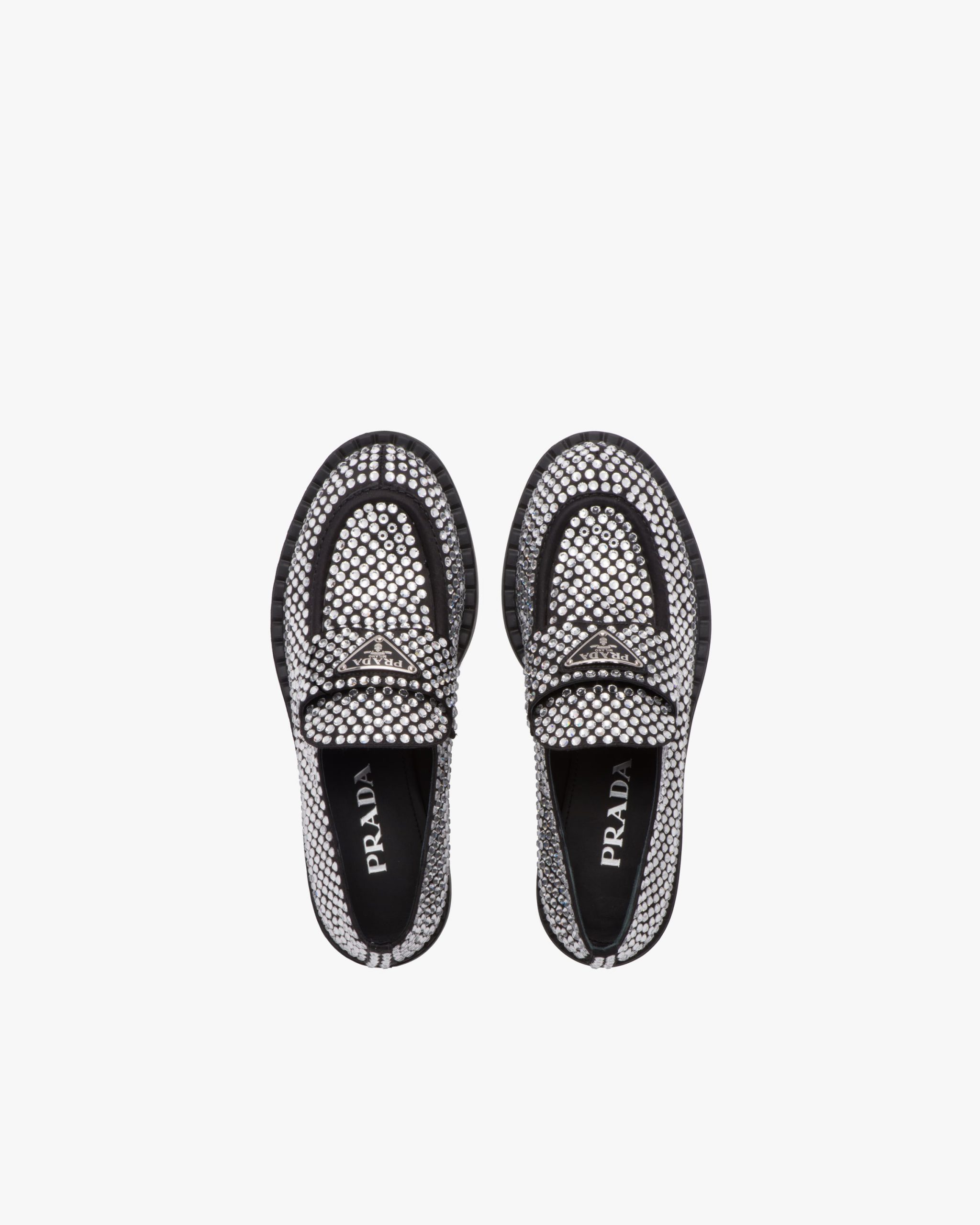 Crystal Satin loafers with crystals - Image 4