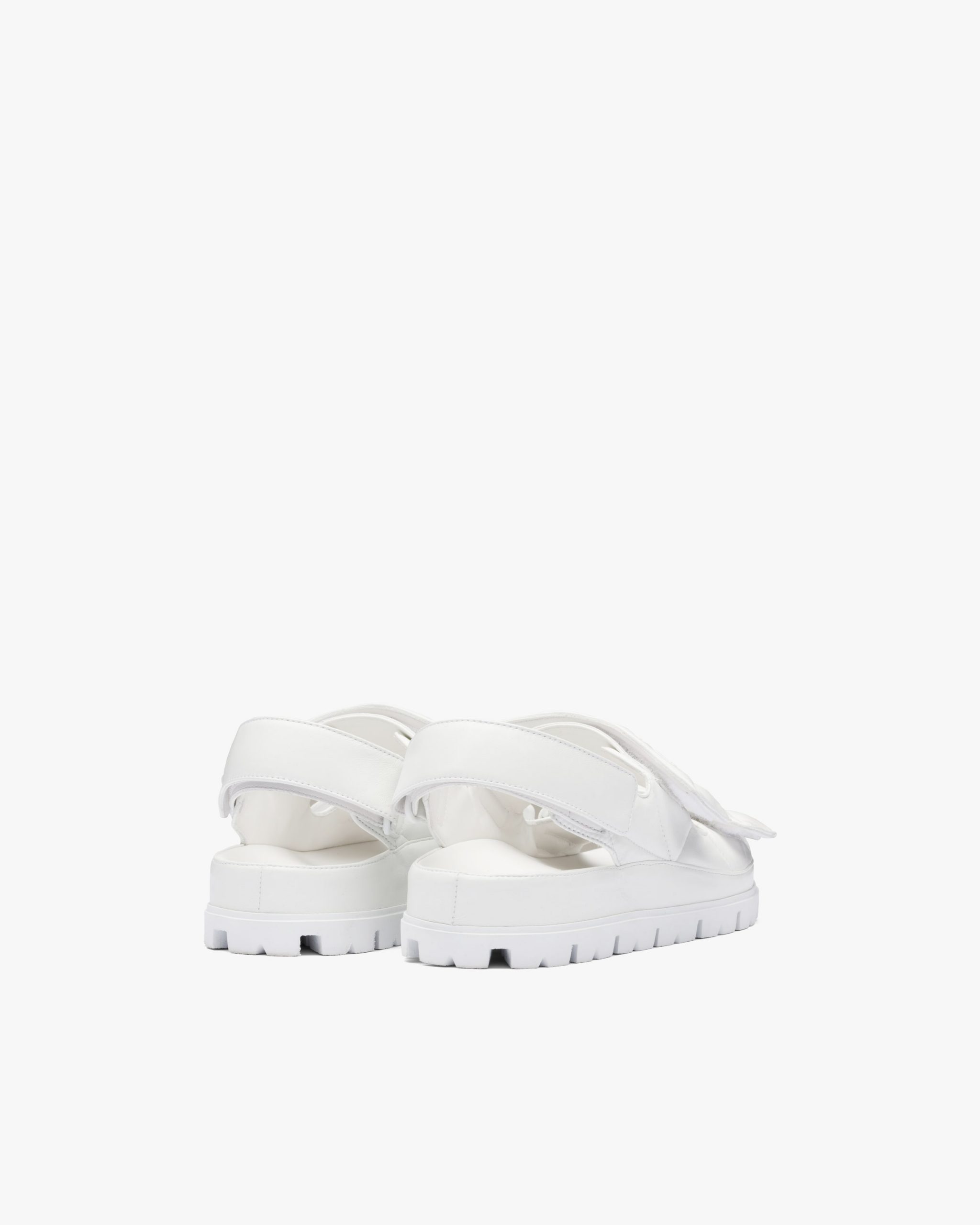 White Padded nappa leather sandals - Image 3