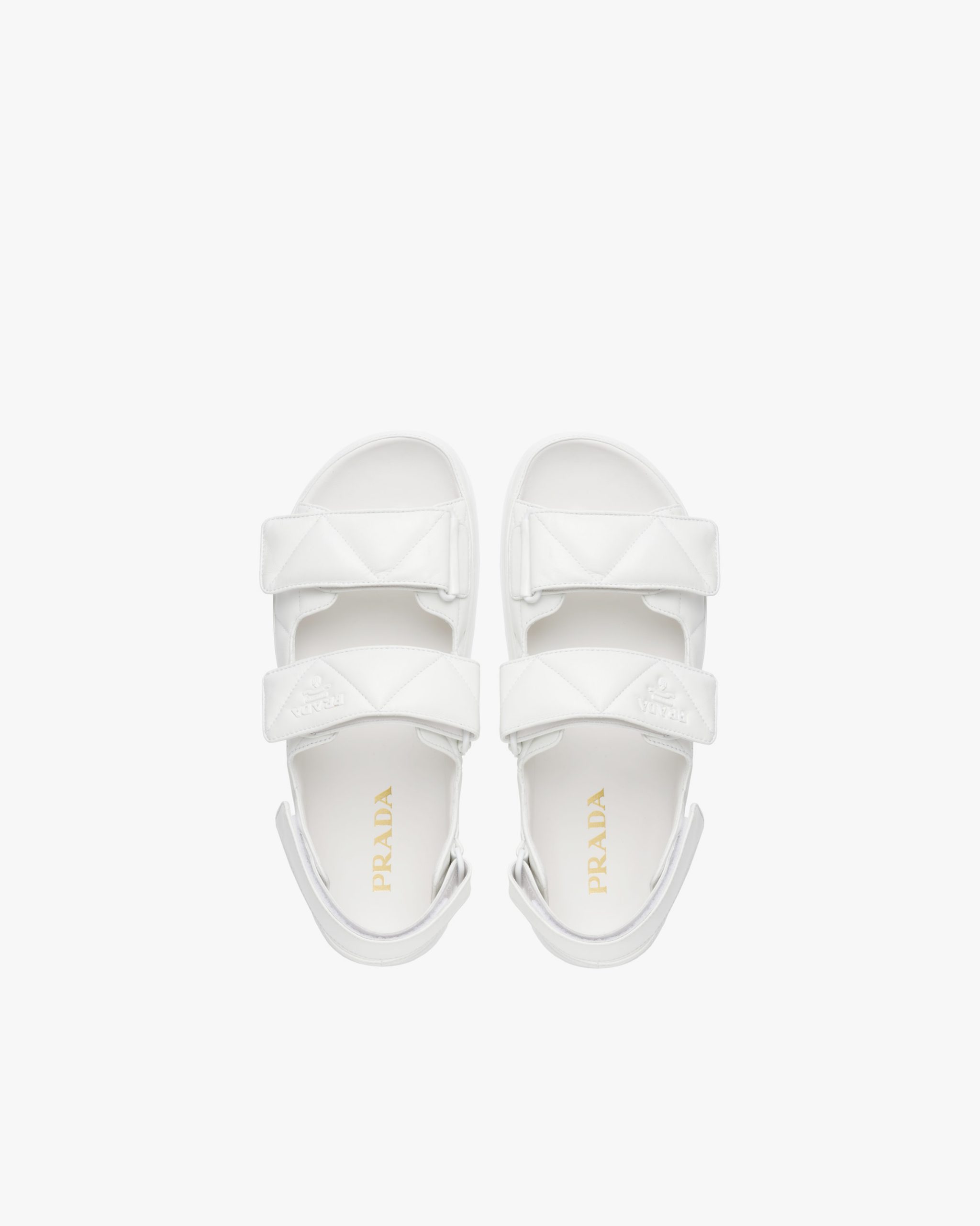 White Padded nappa leather sandals - Image 4